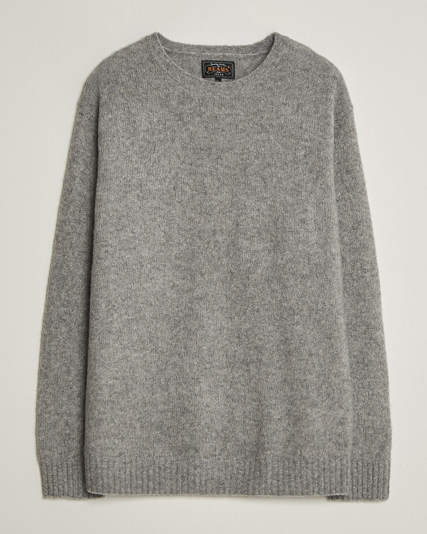 Hombres | Jerséis y prendas de punto | BEAMS PLUS | Cashmere/Silk Crew Neck Grey Melange
