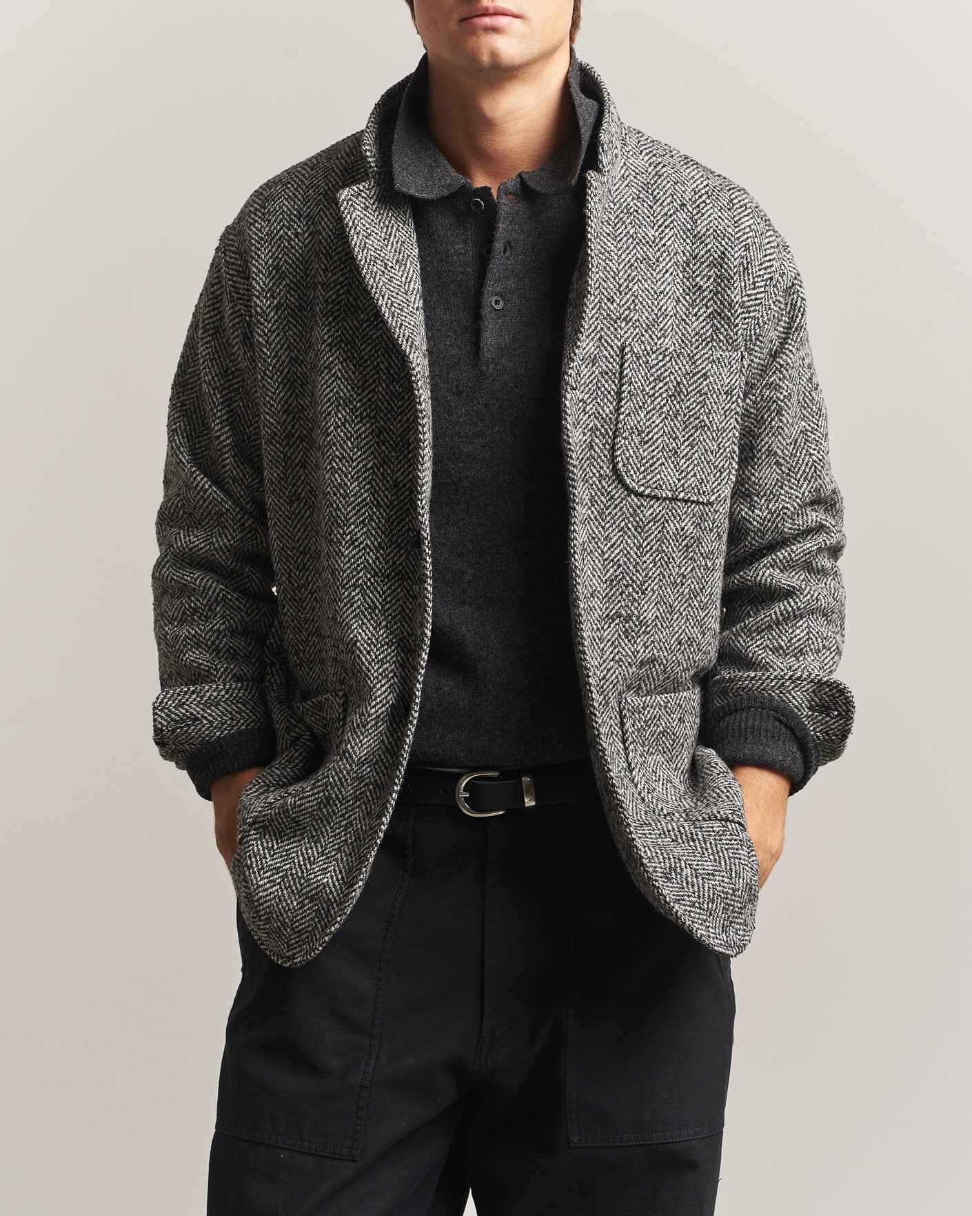 Hombres | Abrigos y chaquetas | BEAMS PLUS | Wool Herringbone Jacket Grey
