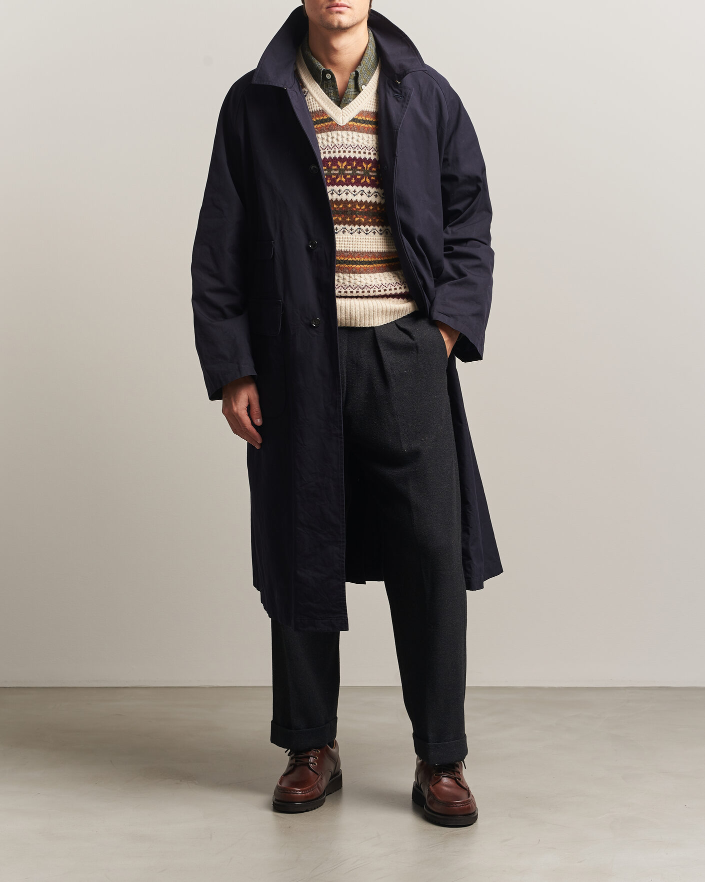 Hombres | Abrigos y chaquetas | BEAMS PLUS | Oxford Over Coat Navy