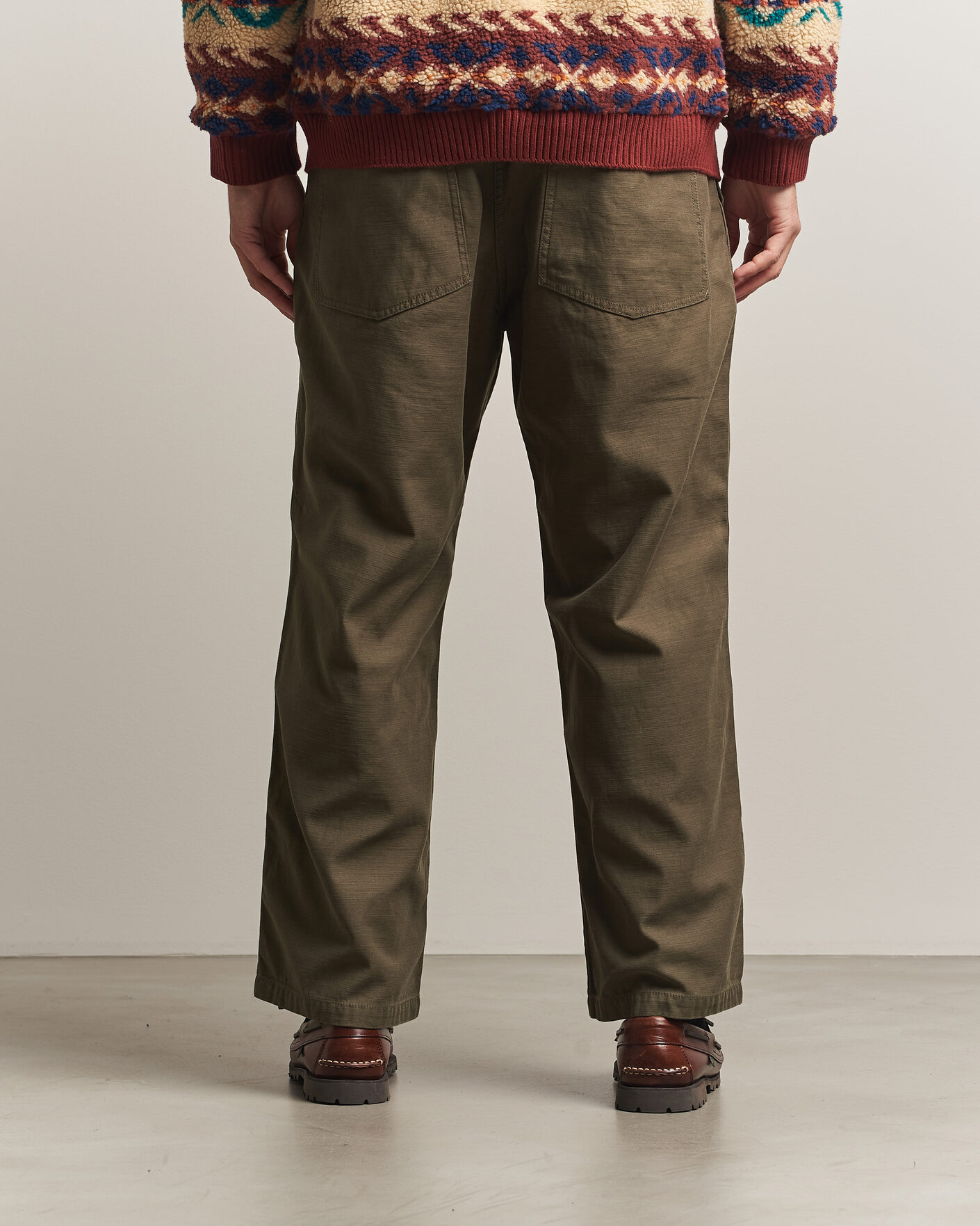 Hombres | Pantalones | BEAMS PLUS | MIL Utility Sateen Trousers Olive Brown