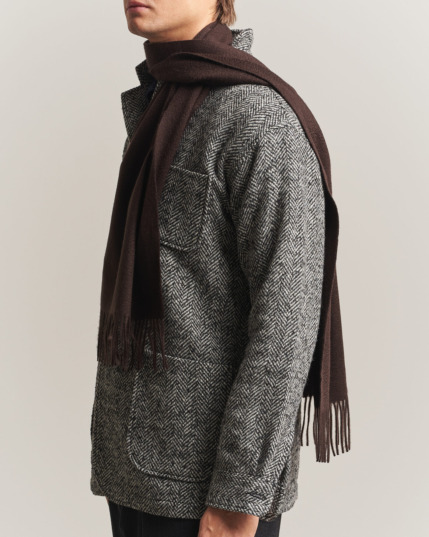 Hombres | Bufandas | BEAMS PLUS | Cashmere Scarf Dark Brown