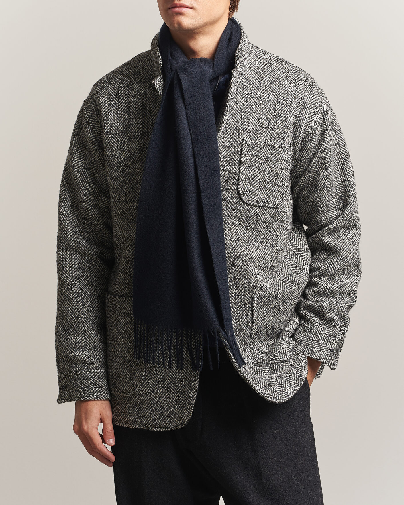 Hombres | Bufandas | BEAMS PLUS | Cashmere Scarf Navy