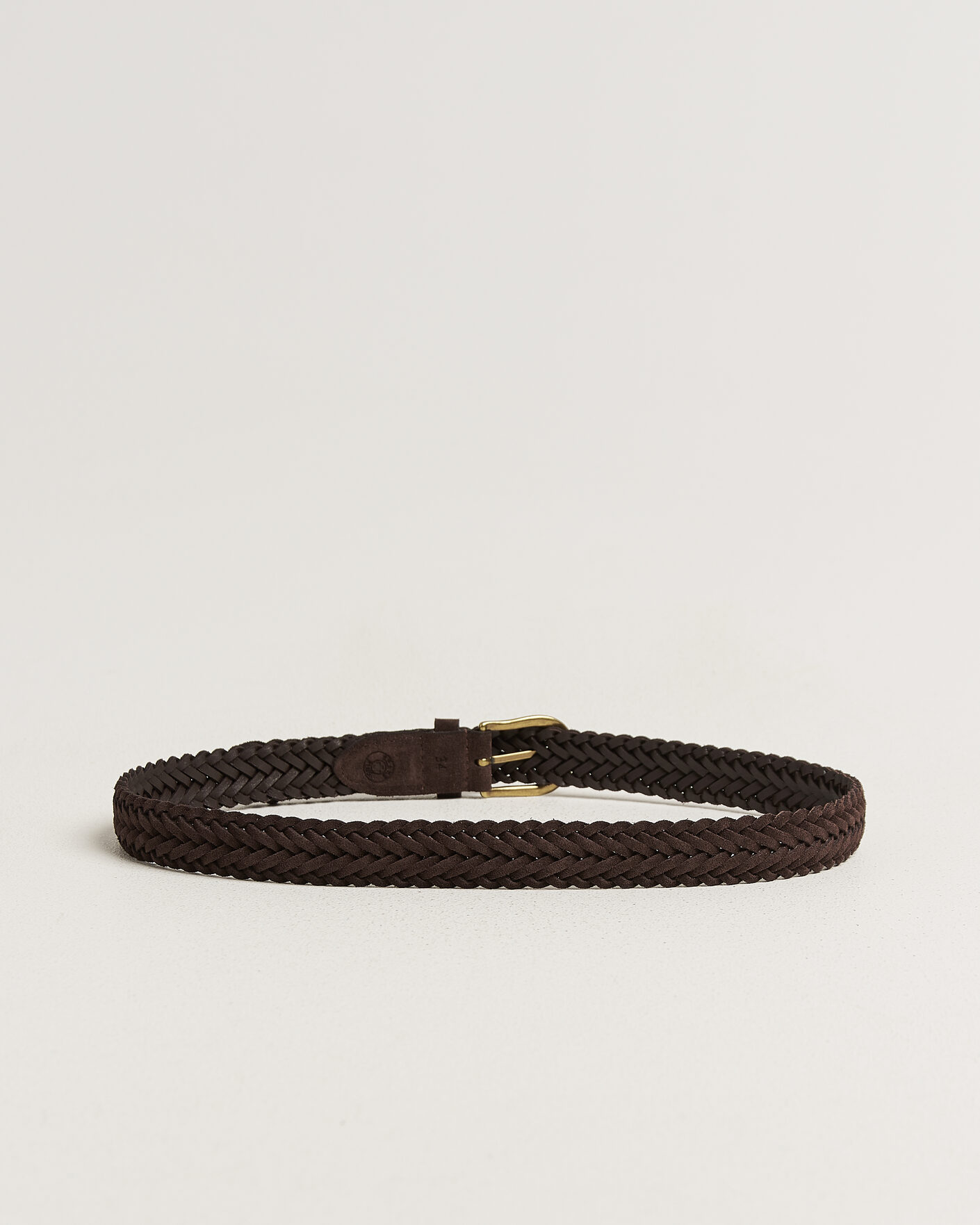 Hombres | Cinturones | BEAMS PLUS | Suede Braided Belt Dark Brown