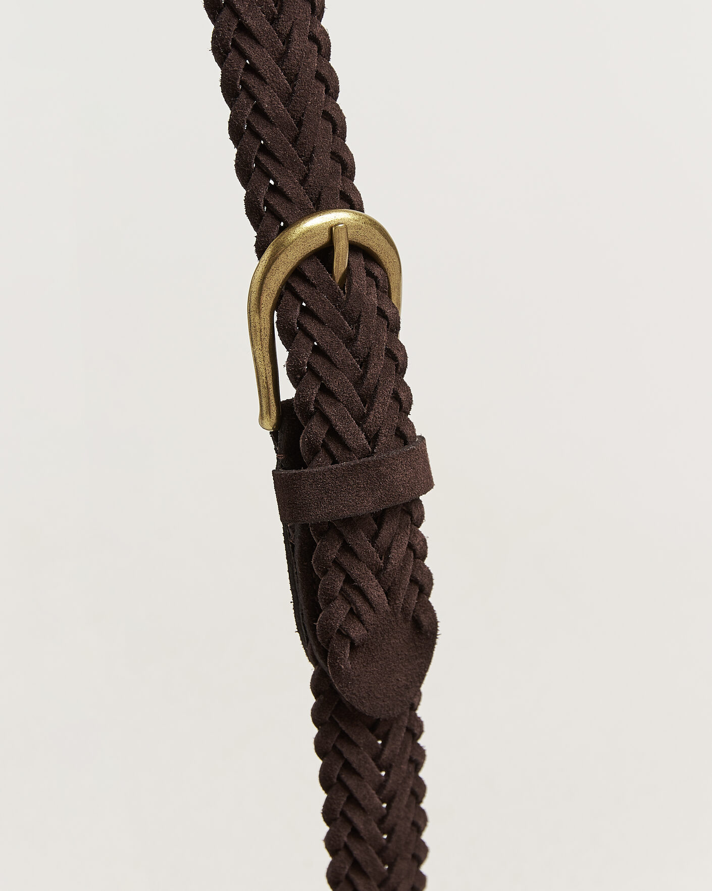 Hombres | Cinturones | BEAMS PLUS | Suede Braided Belt Dark Brown