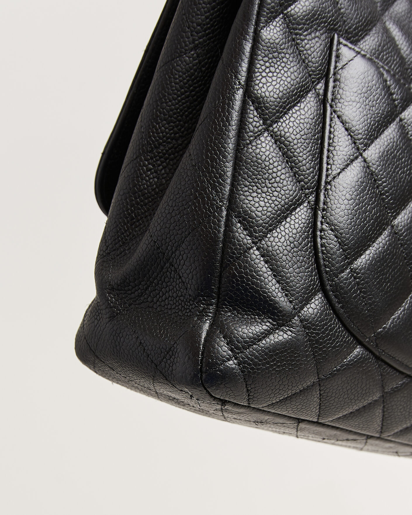 Hombres | Pre-Owned & Vintage Bags | Chanel Pre-Owned | Classic Jumbo Single Flap Bag Caviar Black