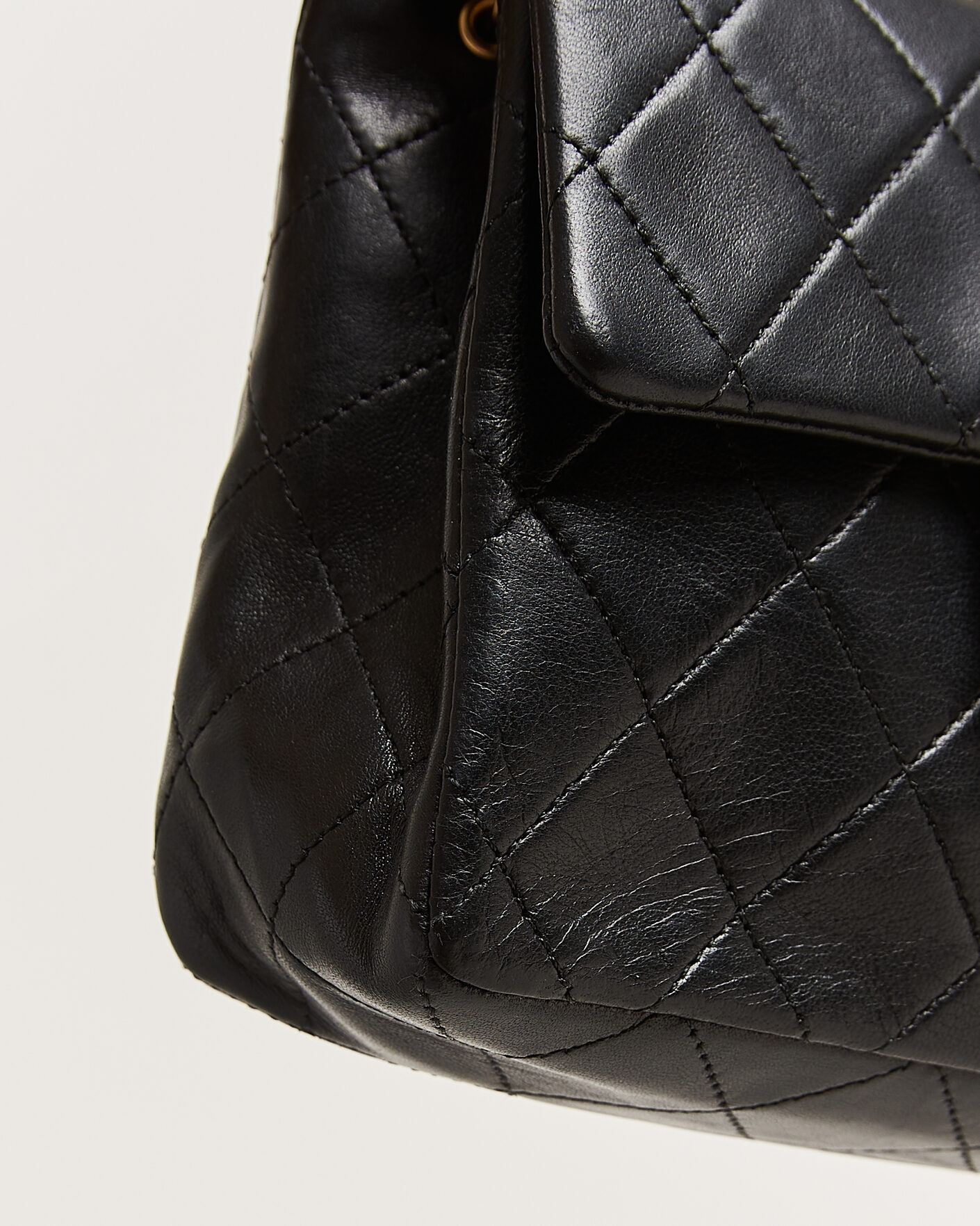 Hombres | Pre-Owned & Vintage Bags | Chanel Pre-Owned | Classic Mini Square Single Flap Bag Lambskin Black