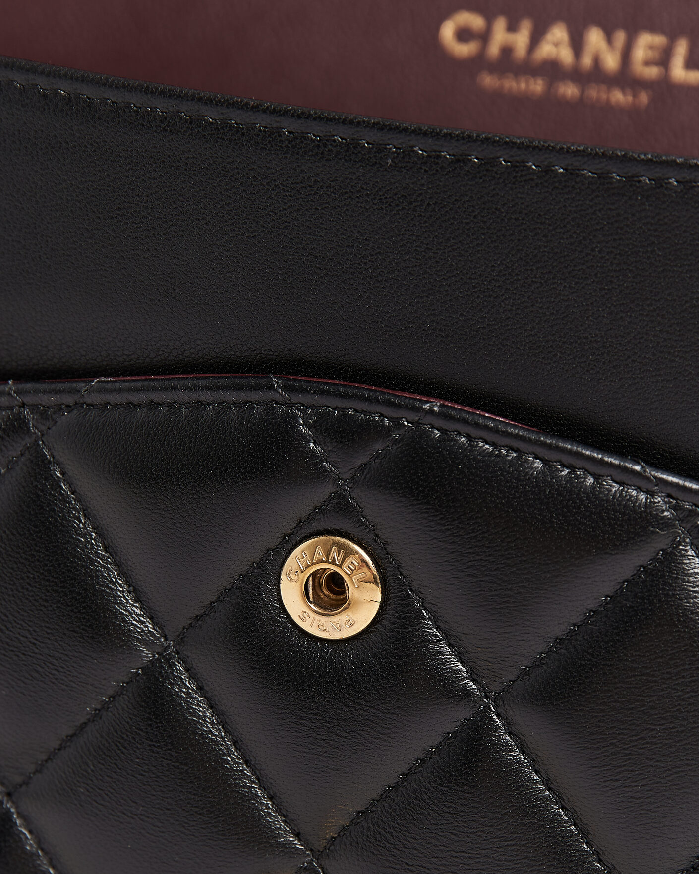 Hombres | Pre-Owned & Vintage Bags | Chanel Pre-Owned | Classic Jumbo Double Flap Bag Lambskin Black