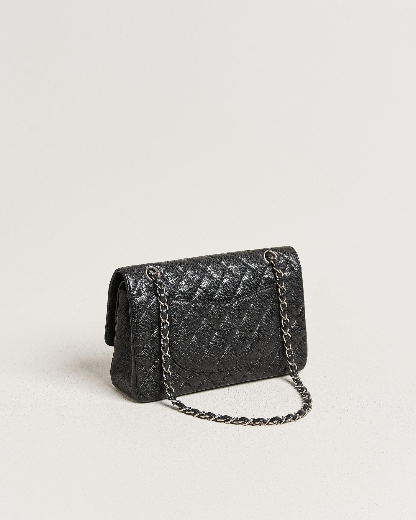 Hombres | Pre-Owned & Vintage Bags | Chanel Pre-Owned | Classic Medium Single Flap Bag Caviar Black