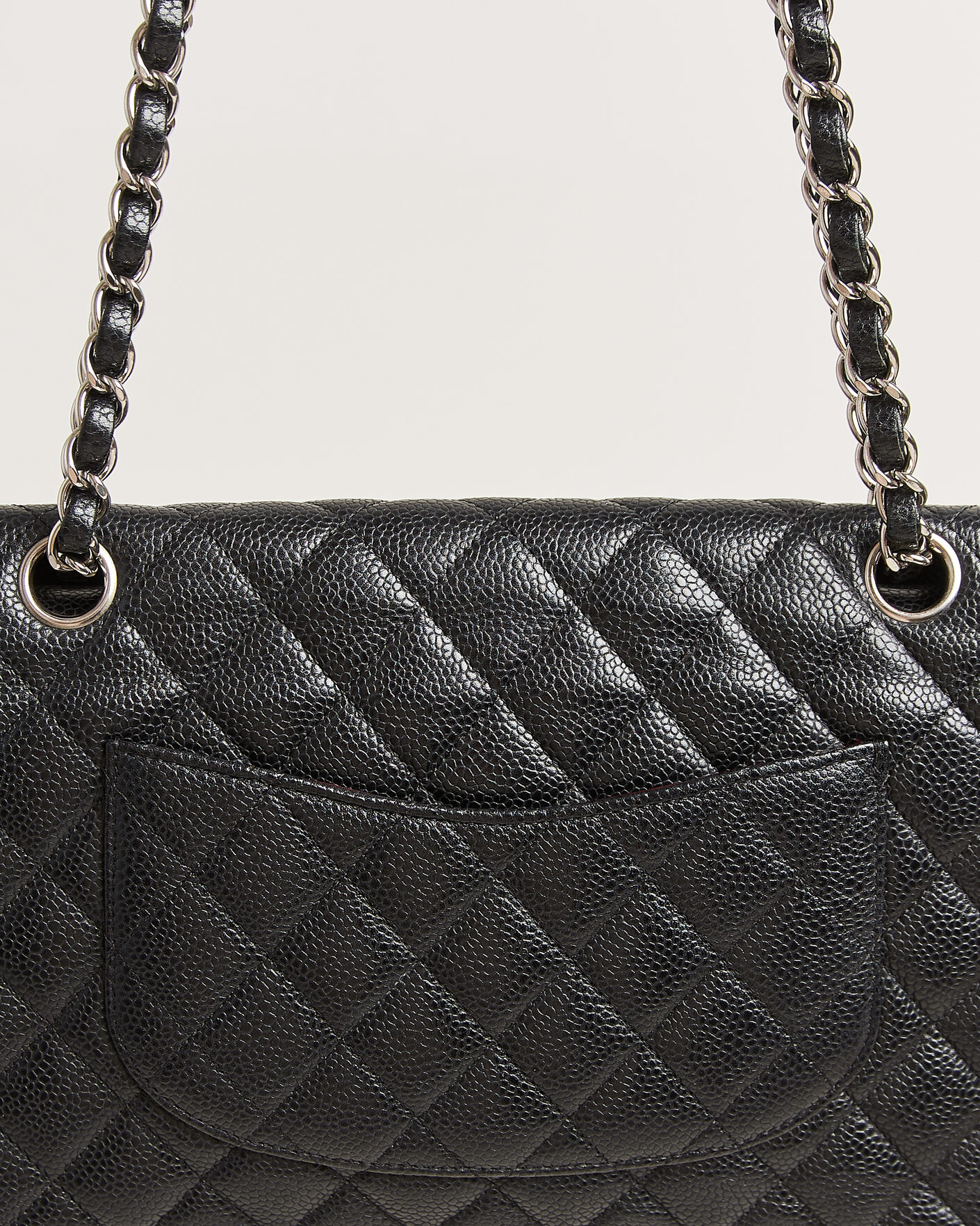 Hombres | Pre-Owned & Vintage Bags | Chanel Pre-Owned | Classic Medium Single Flap Bag Caviar Black