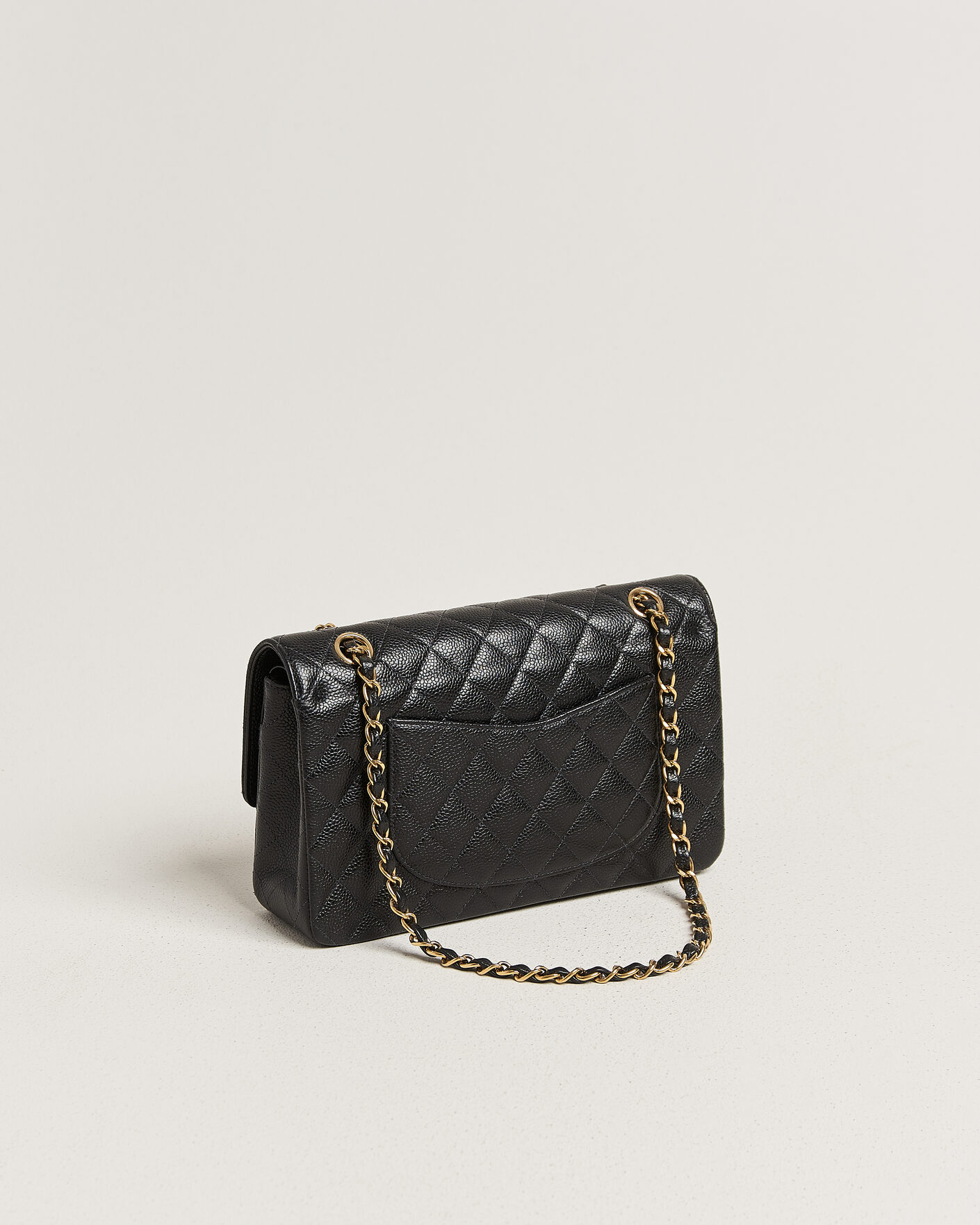 Hombres | Pre-Owned & Vintage Bags | Chanel Pre-Owned | Classic Medium Double Flap Bag Caviar Black