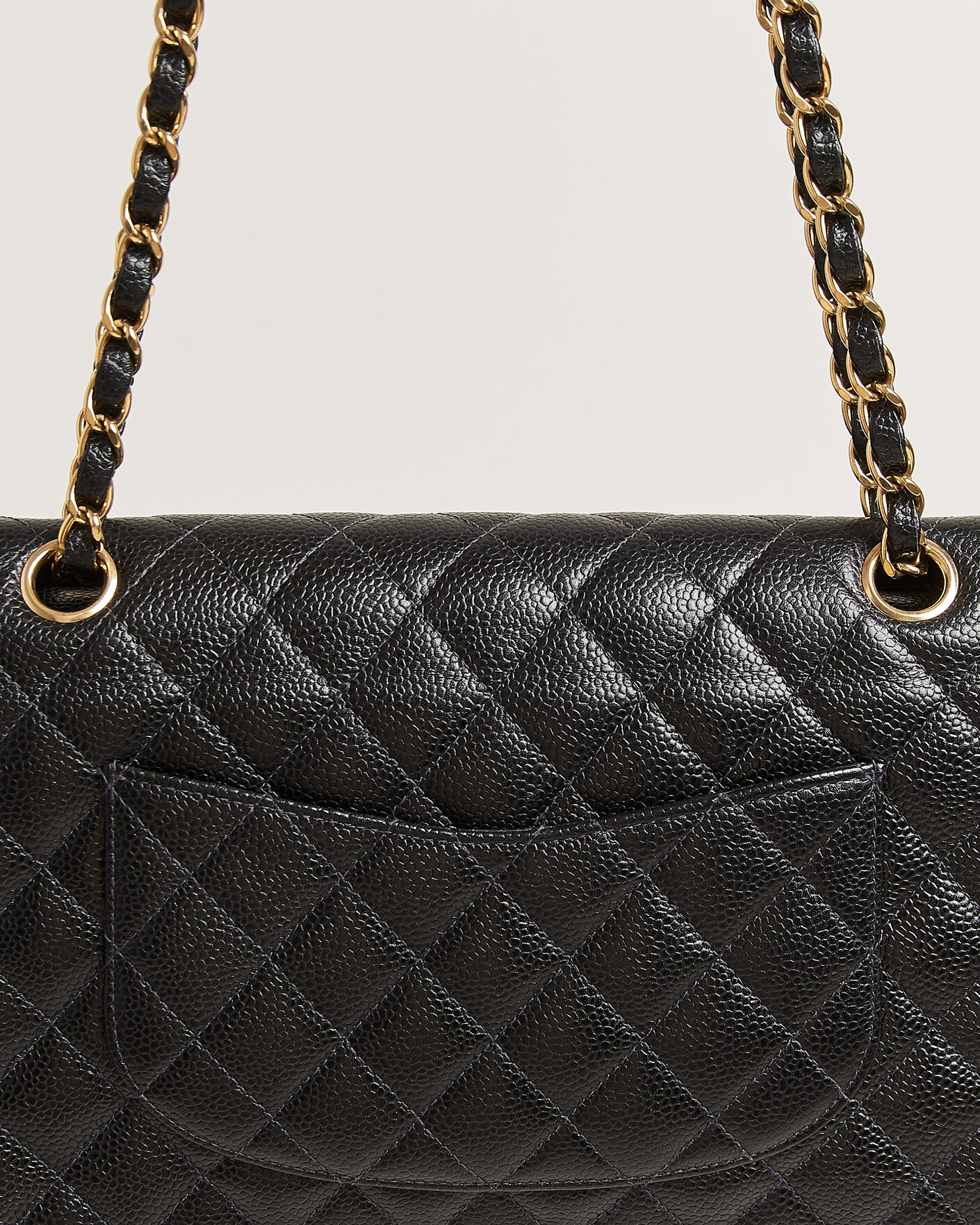 Hombres | Pre-Owned & Vintage Bags | Chanel Pre-Owned | Classic Medium Double Flap Bag Caviar Black