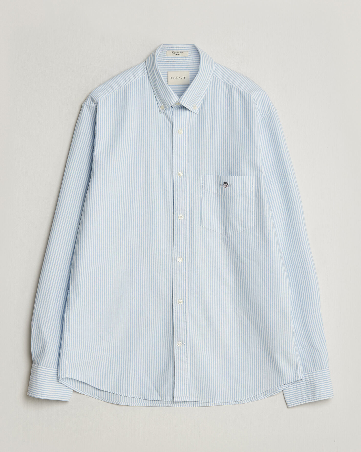 Hombres | Camisas | Gant | Regular Fit Striped Oxford Shirt College Blue