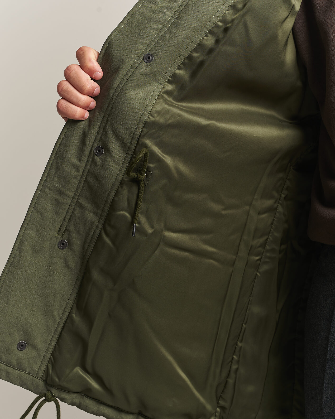 Hombres | Abrigos y chaquetas | Auralee | Brushed Padded Military Jacket Olive