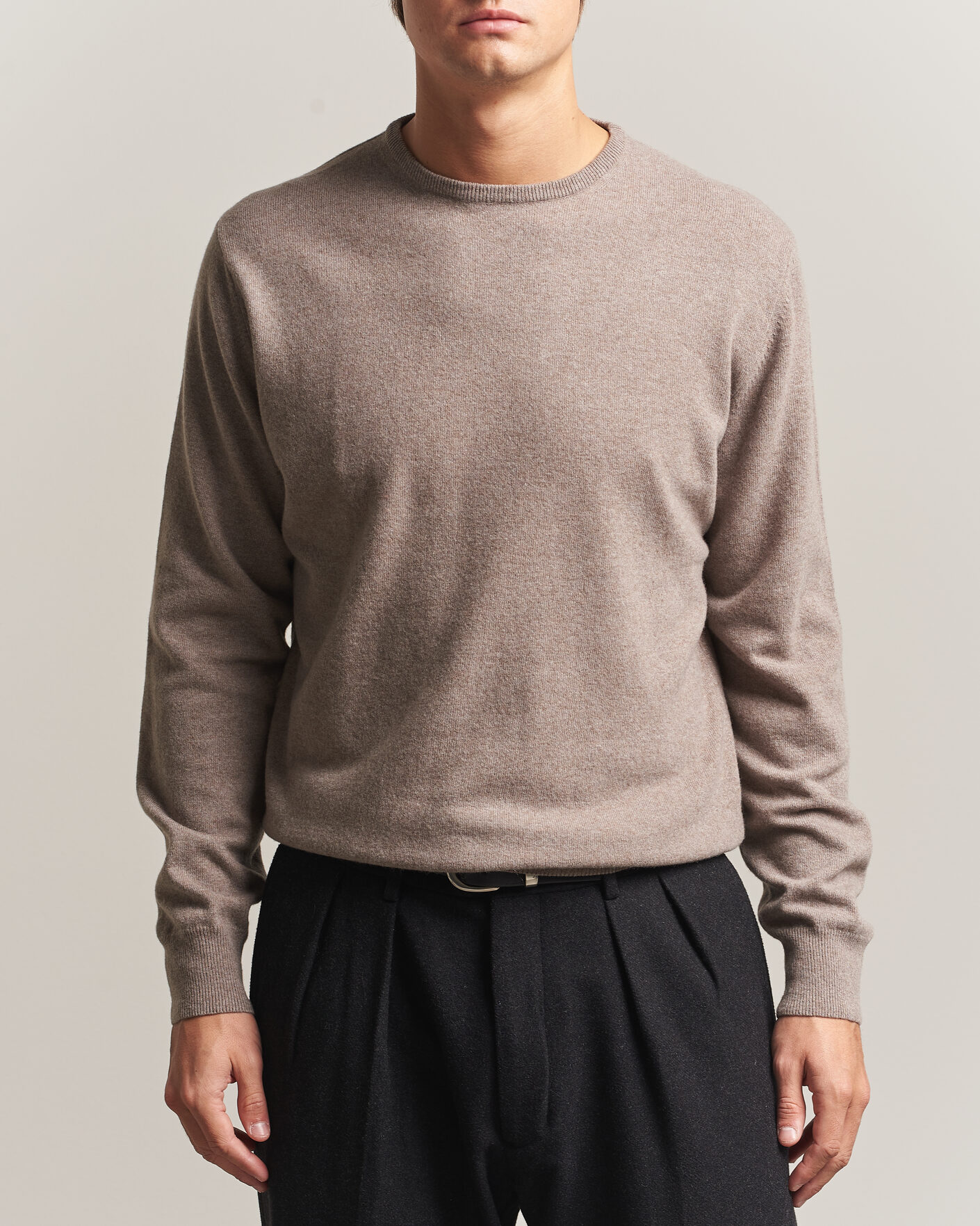 Hombres | Jerséis y prendas de punto | Morgano | Wool/Cashmere Crewneck Walnut