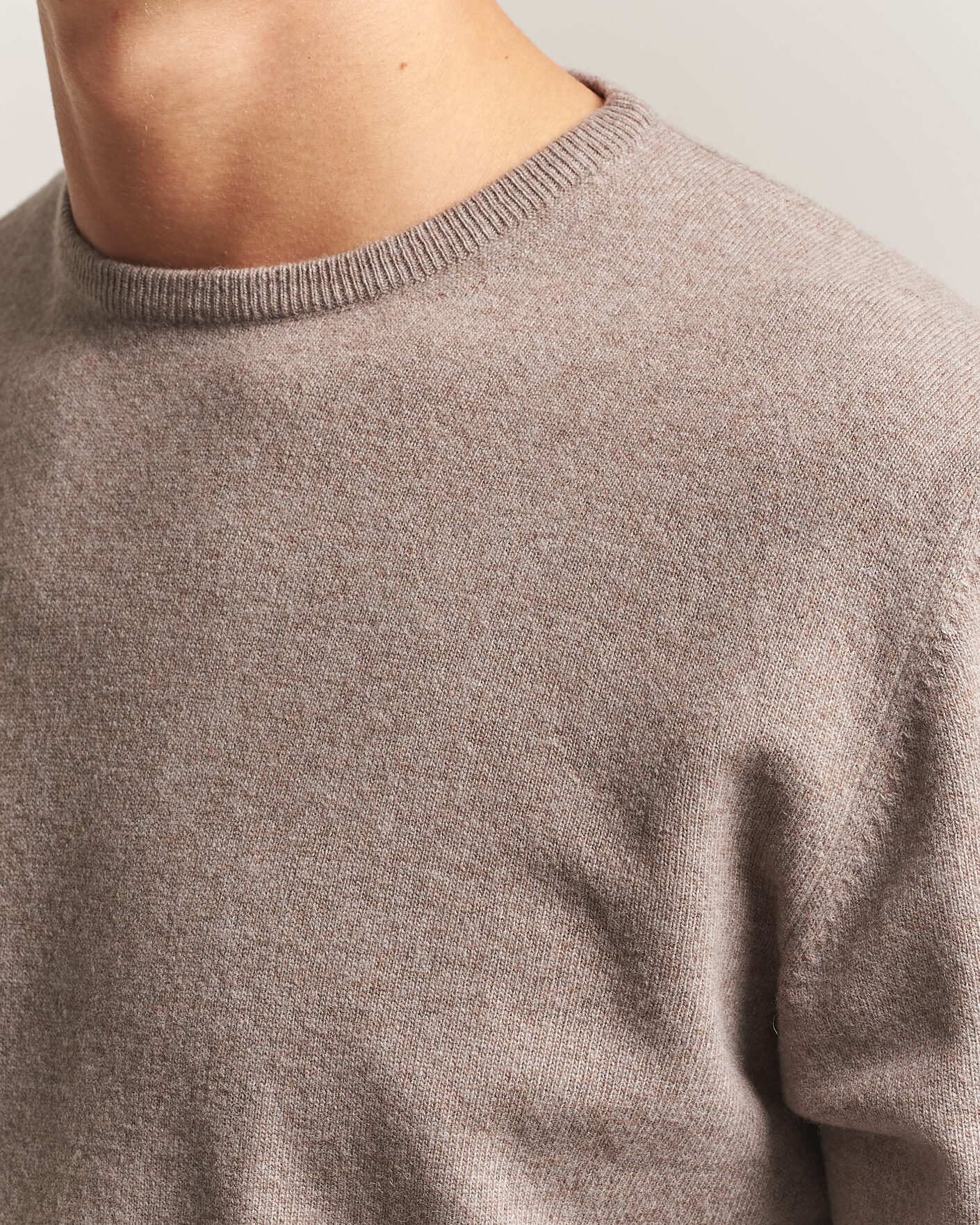 Hombres | Jerséis y prendas de punto | Morgano | Wool/Cashmere Crewneck Walnut