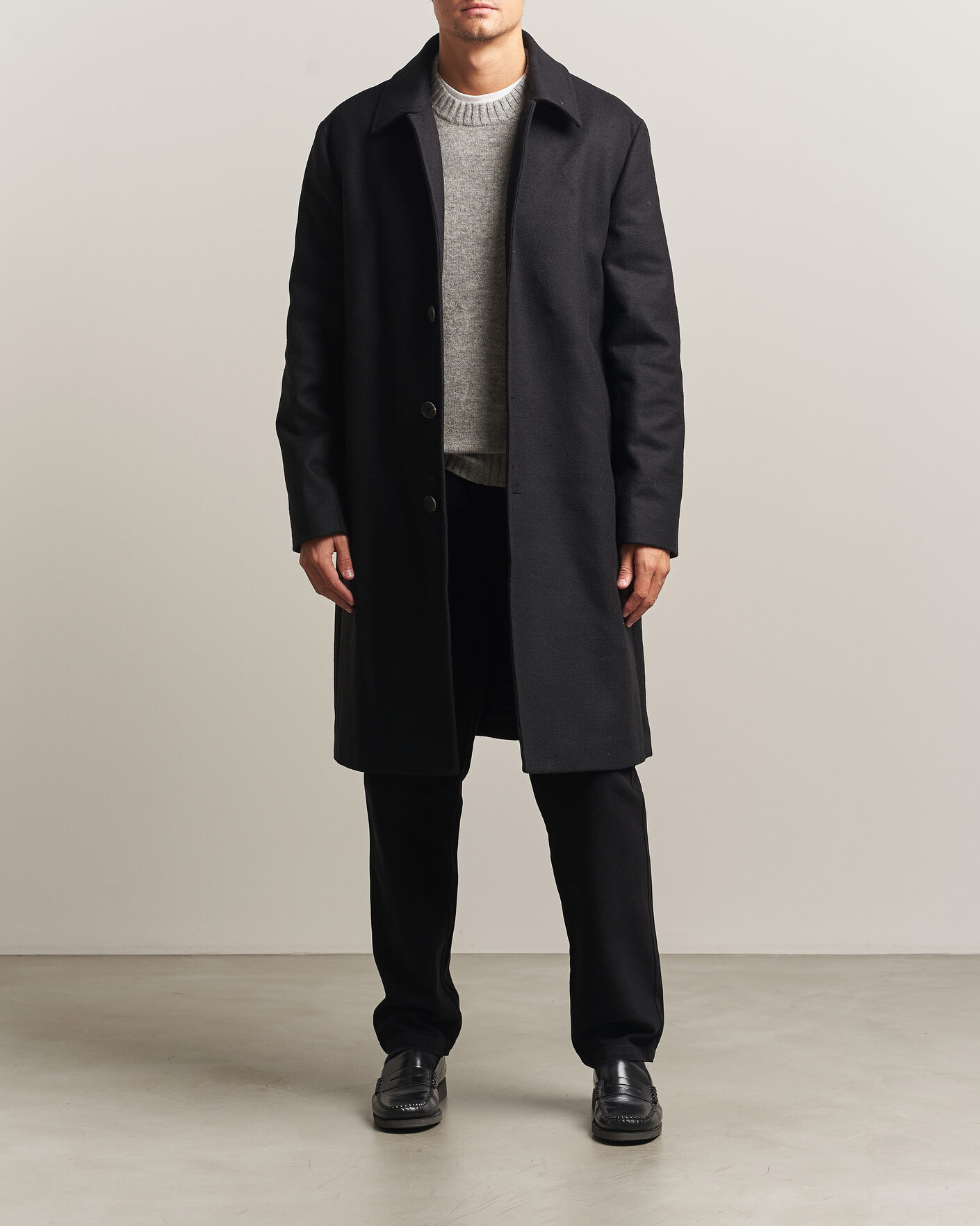 Hombres | Abrigos y chaquetas | A Day's March | Shamrock Wool Car Coat Black