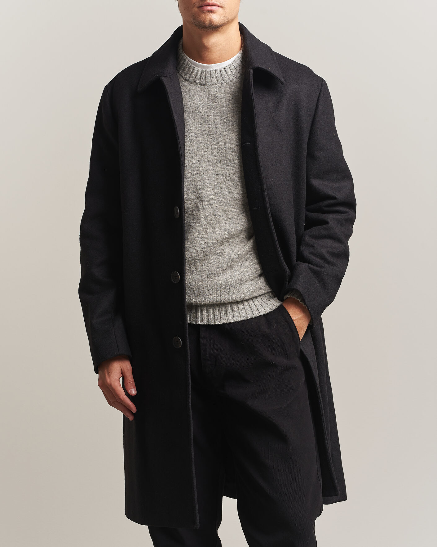 Hombres | Abrigos y chaquetas | A Day's March | Shamrock Wool Car Coat Black