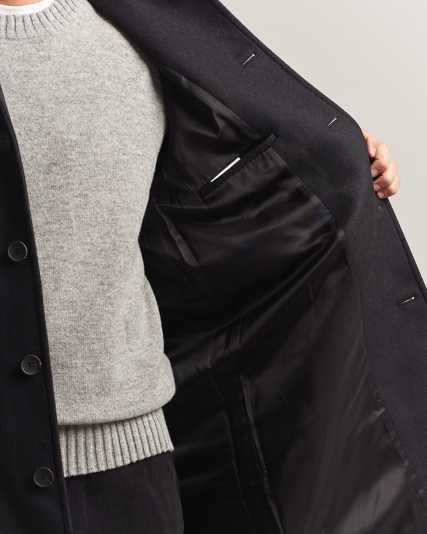 Hombres | Abrigos y chaquetas | A Day's March | Shamrock Wool Car Coat Black