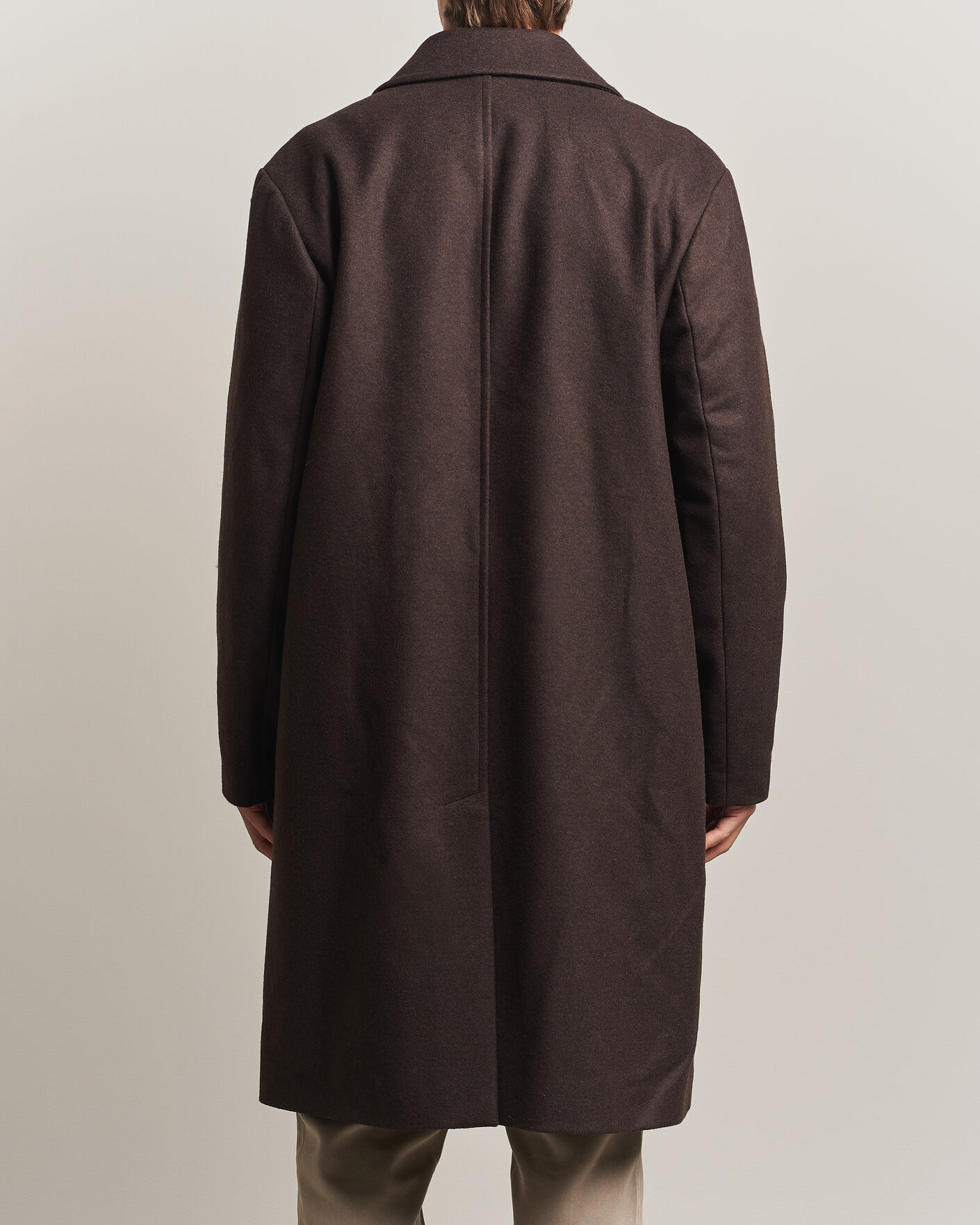 Hombres | Abrigos y chaquetas | A Day's March | Shamrock Wool Car Coat Dark Brown