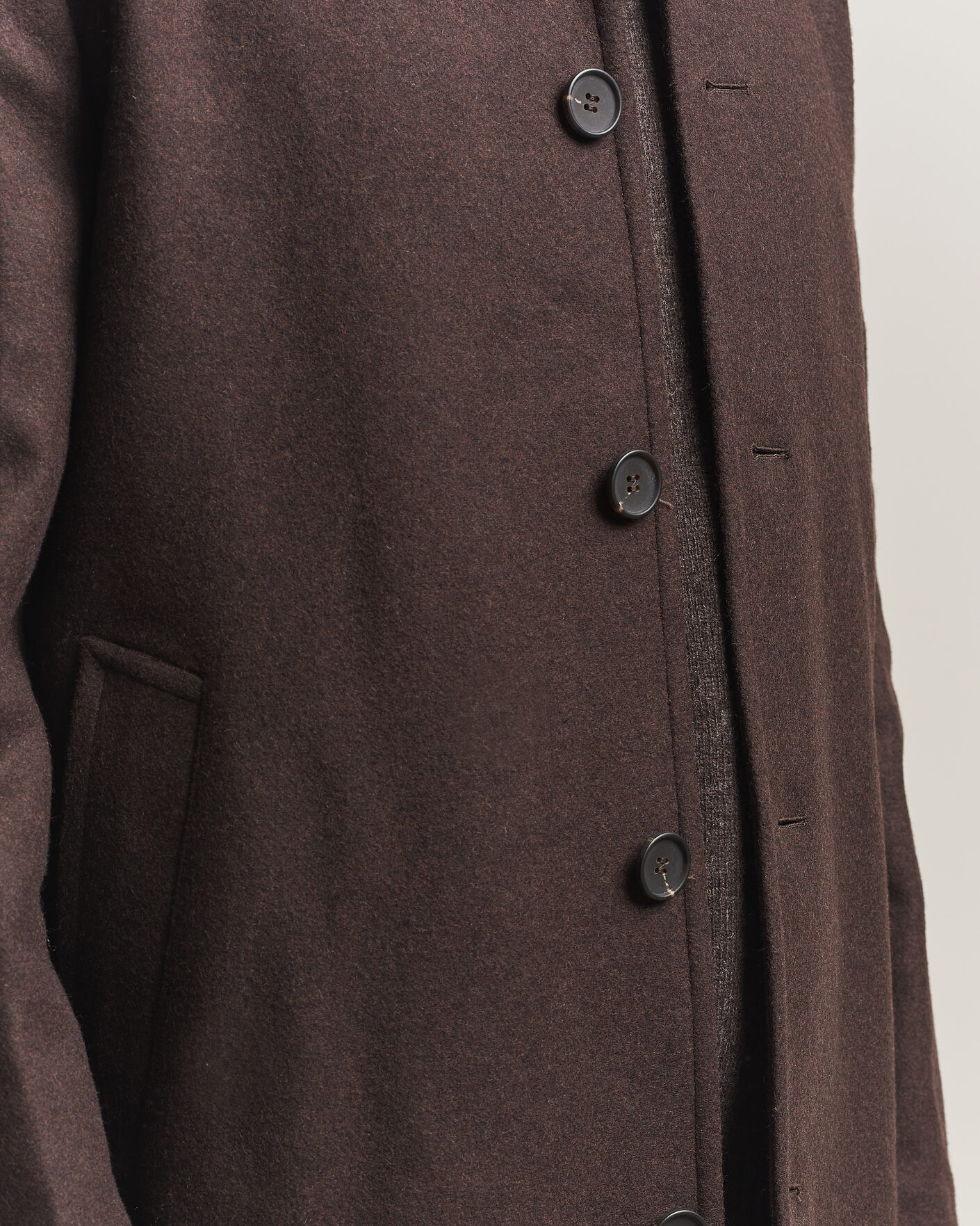 Hombres | Abrigos y chaquetas | A Day's March | Shamrock Wool Car Coat Dark Brown