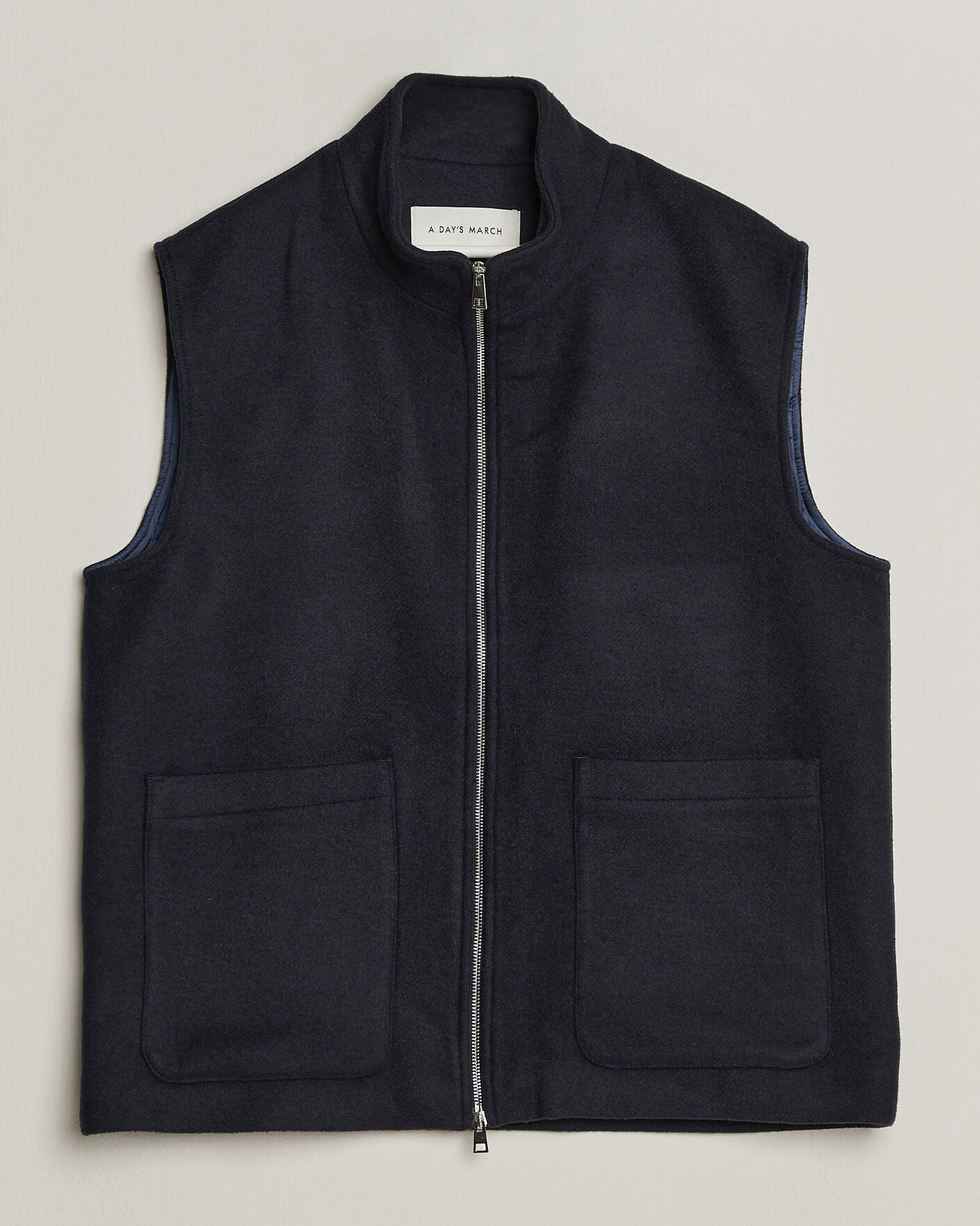 Hombres | Chalecos | A Day's March | Canora Lined Wool Vest Navy