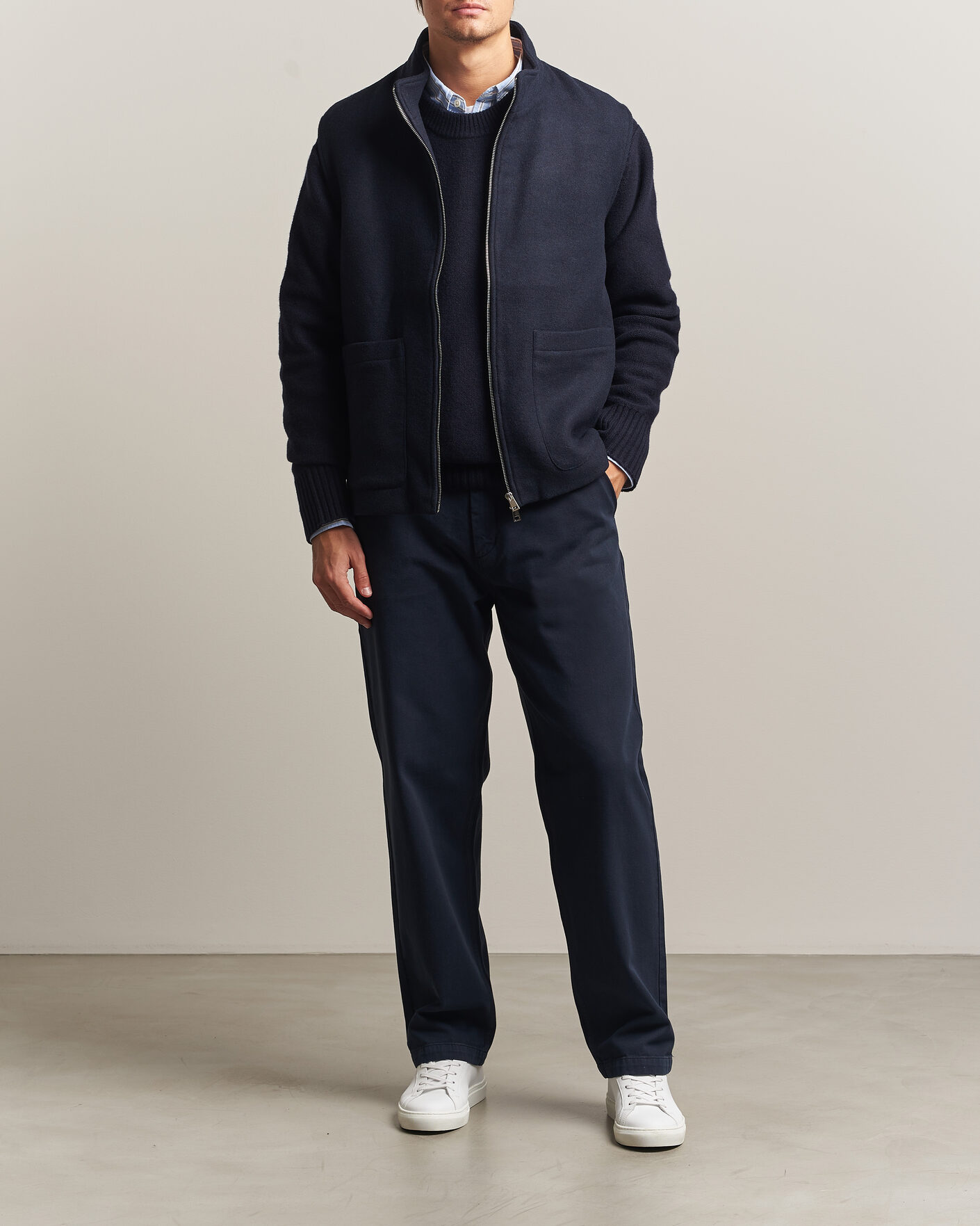 Hombres | Chalecos | A Day's March | Canora Lined Wool Vest Navy