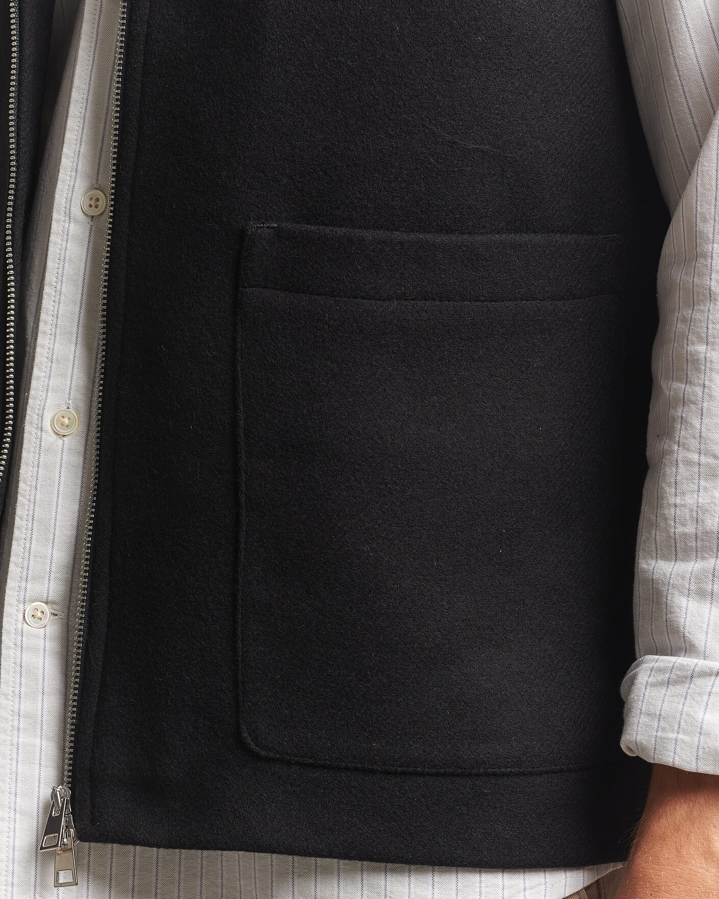 Hombres | Chalecos | A Day's March | Canora Lined Wool Vest Black
