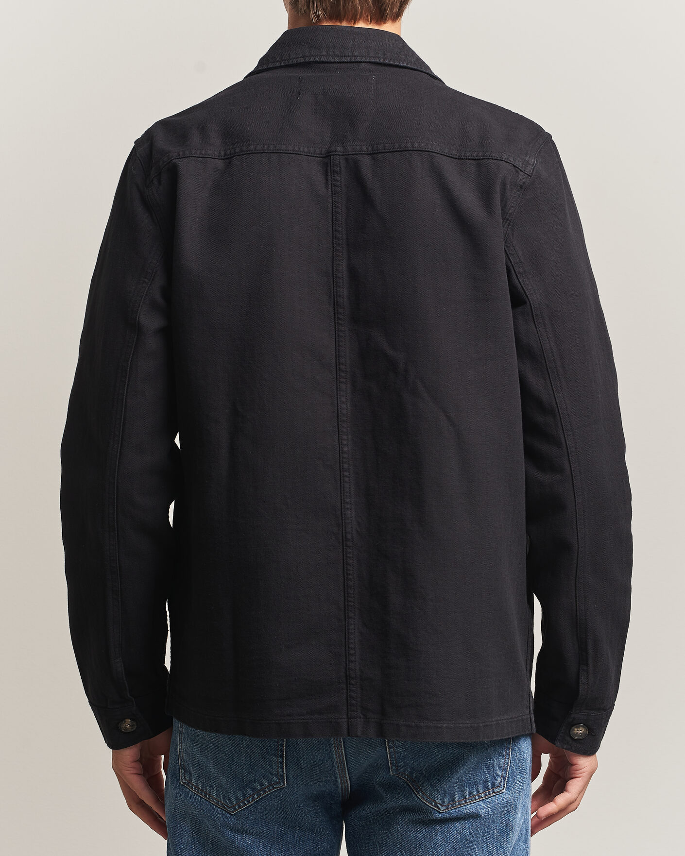 Hombres | Camisas | A Day's March | Original Herringbone Overshirt Black