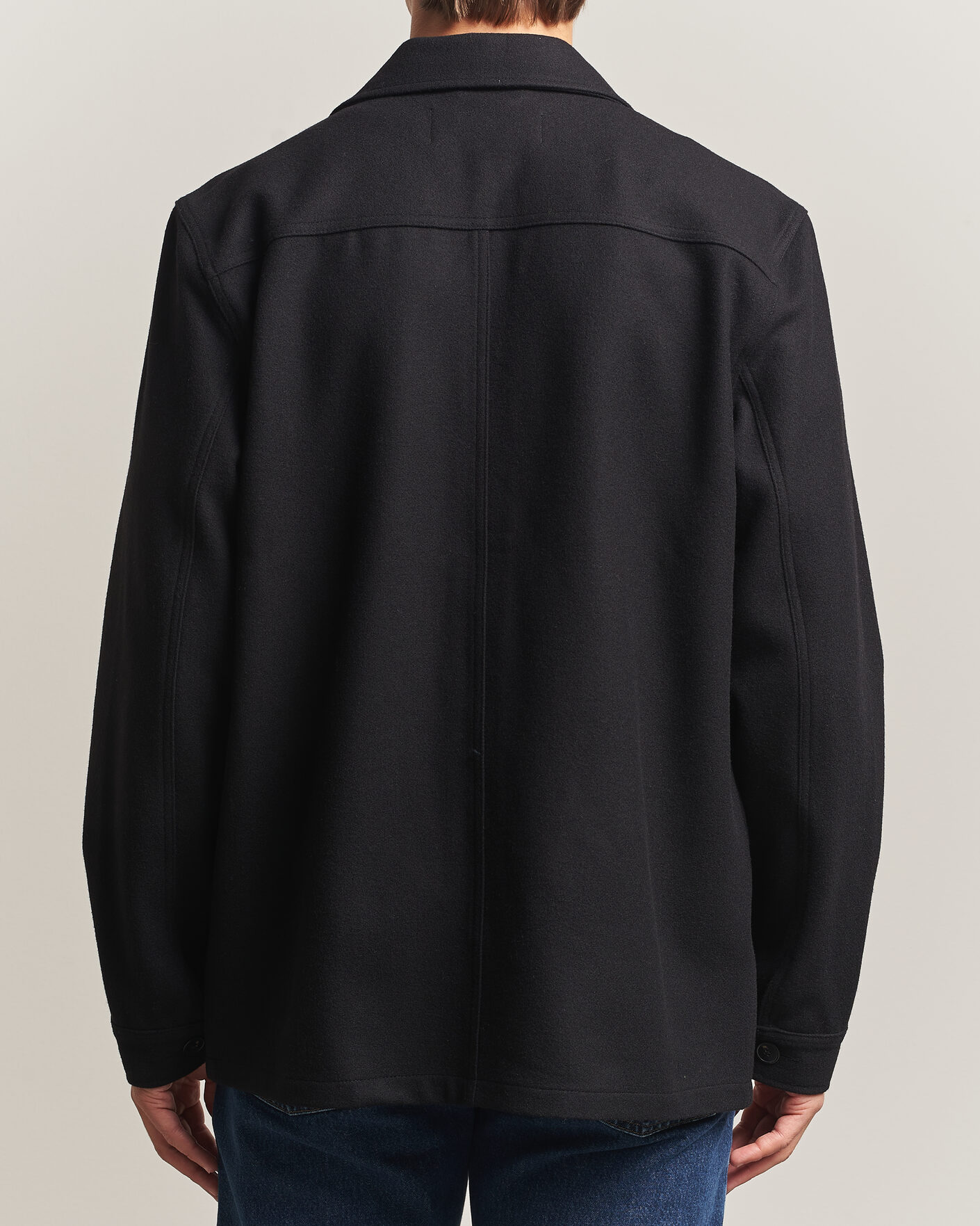 Hombres | Camisas | A Day's March | Original Wool Overshirt Black