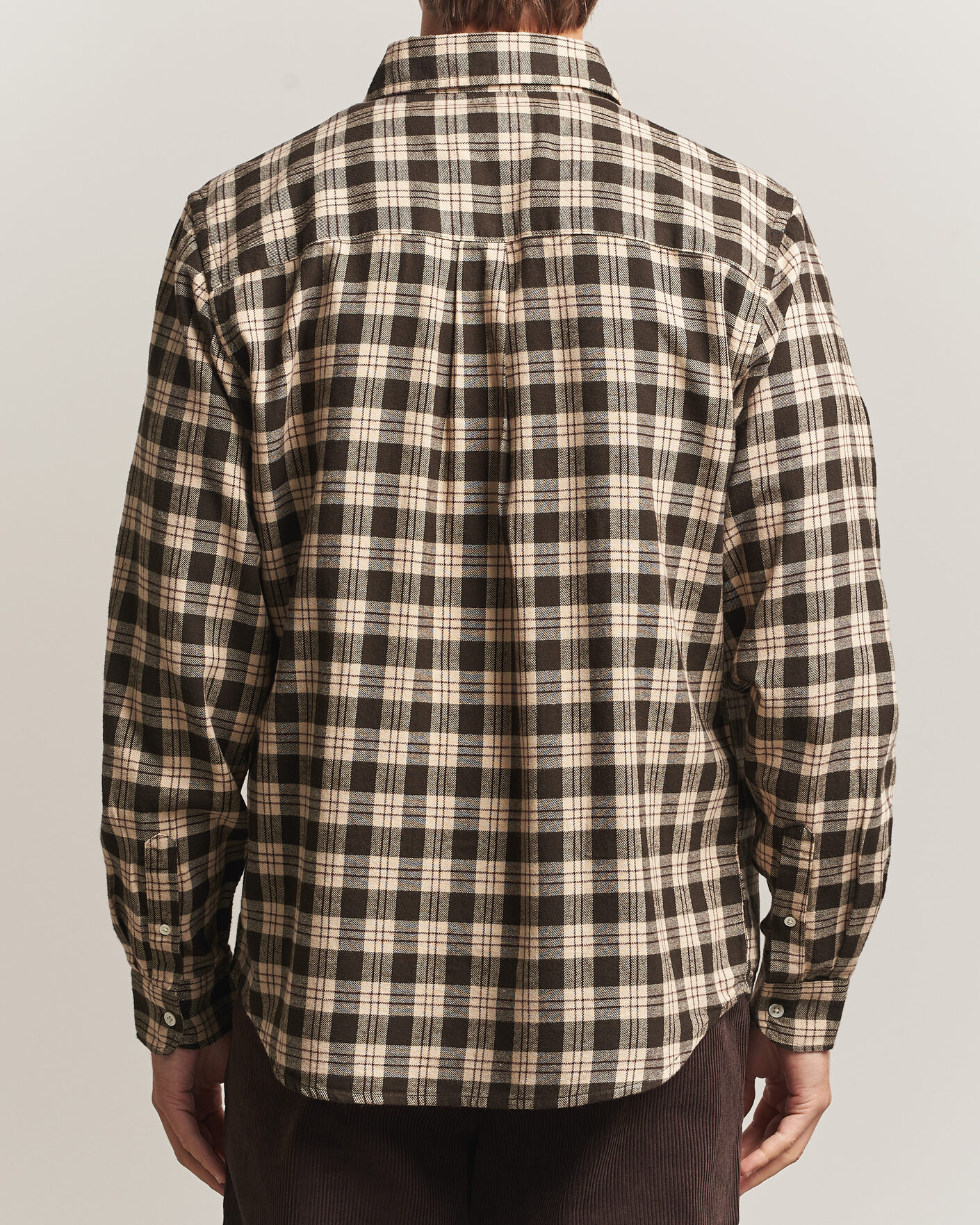Hombres | Camisas | A Day's March | Classic Checked Flannel Shirt Brown/Sand