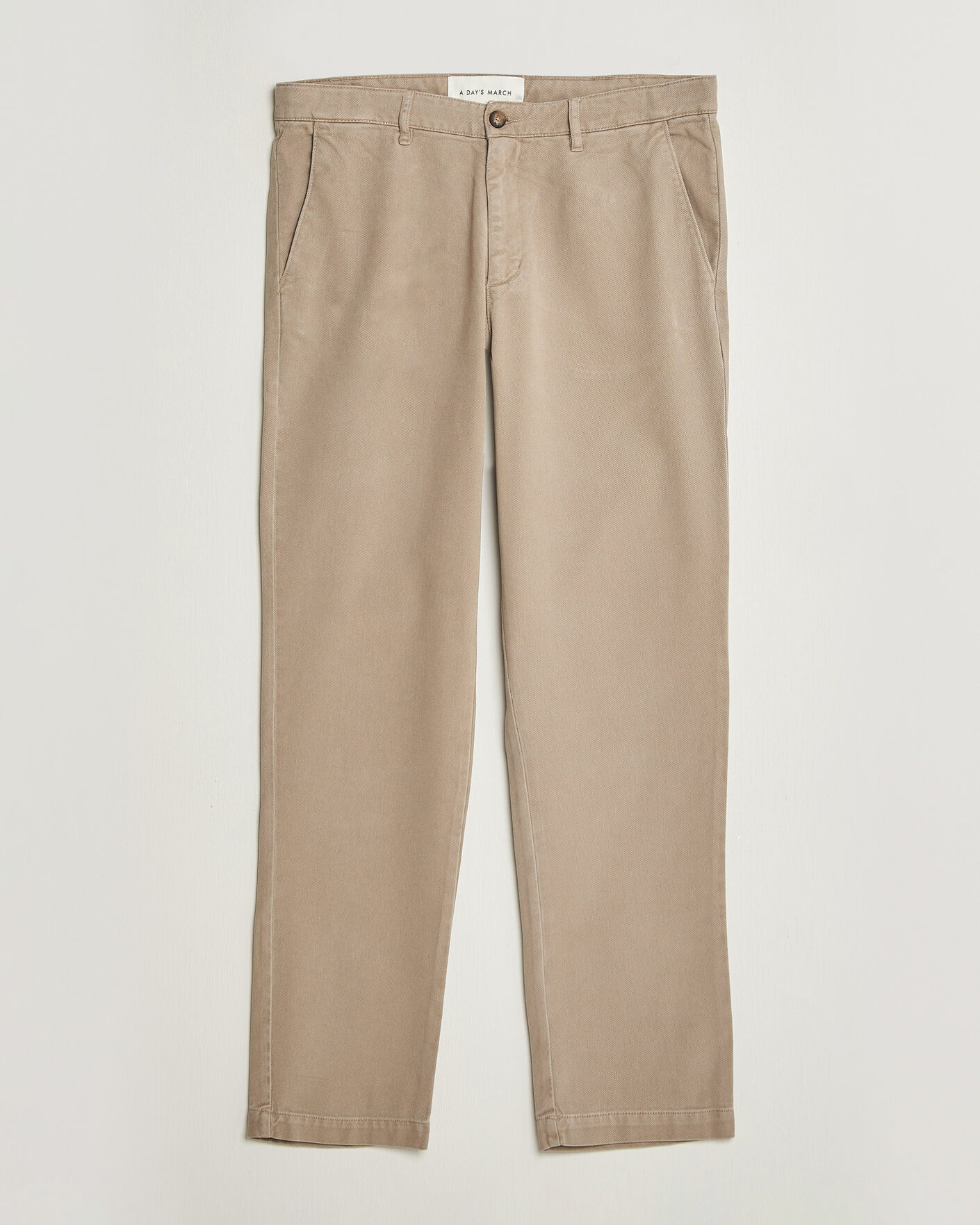 Hombres | Pantalones | A Day's March | Miller Cotton/Lyocell Trousers Greige