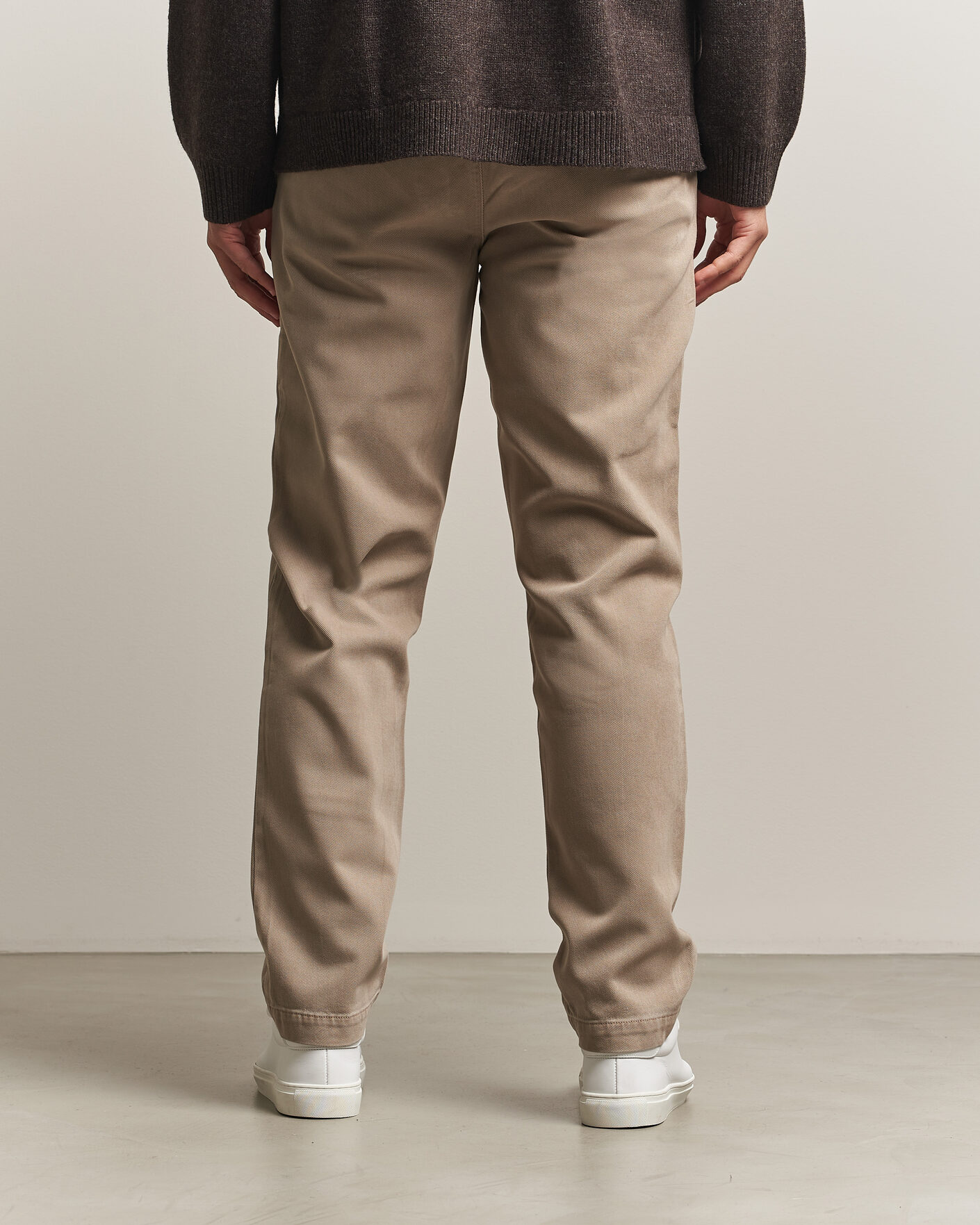 Hombres | Pantalones | A Day's March | Miller Cotton/Lyocell Trousers Greige