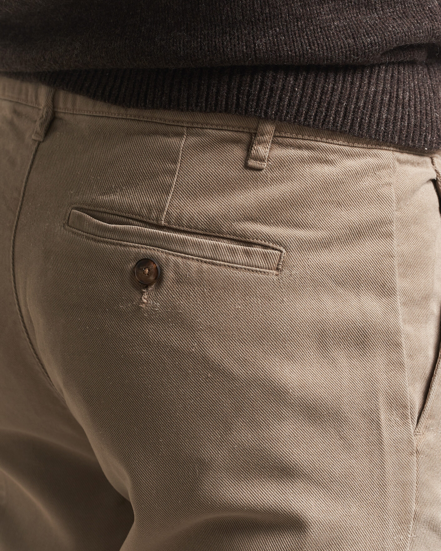 Hombres | Pantalones | A Day's March | Miller Cotton/Lyocell Trousers Greige