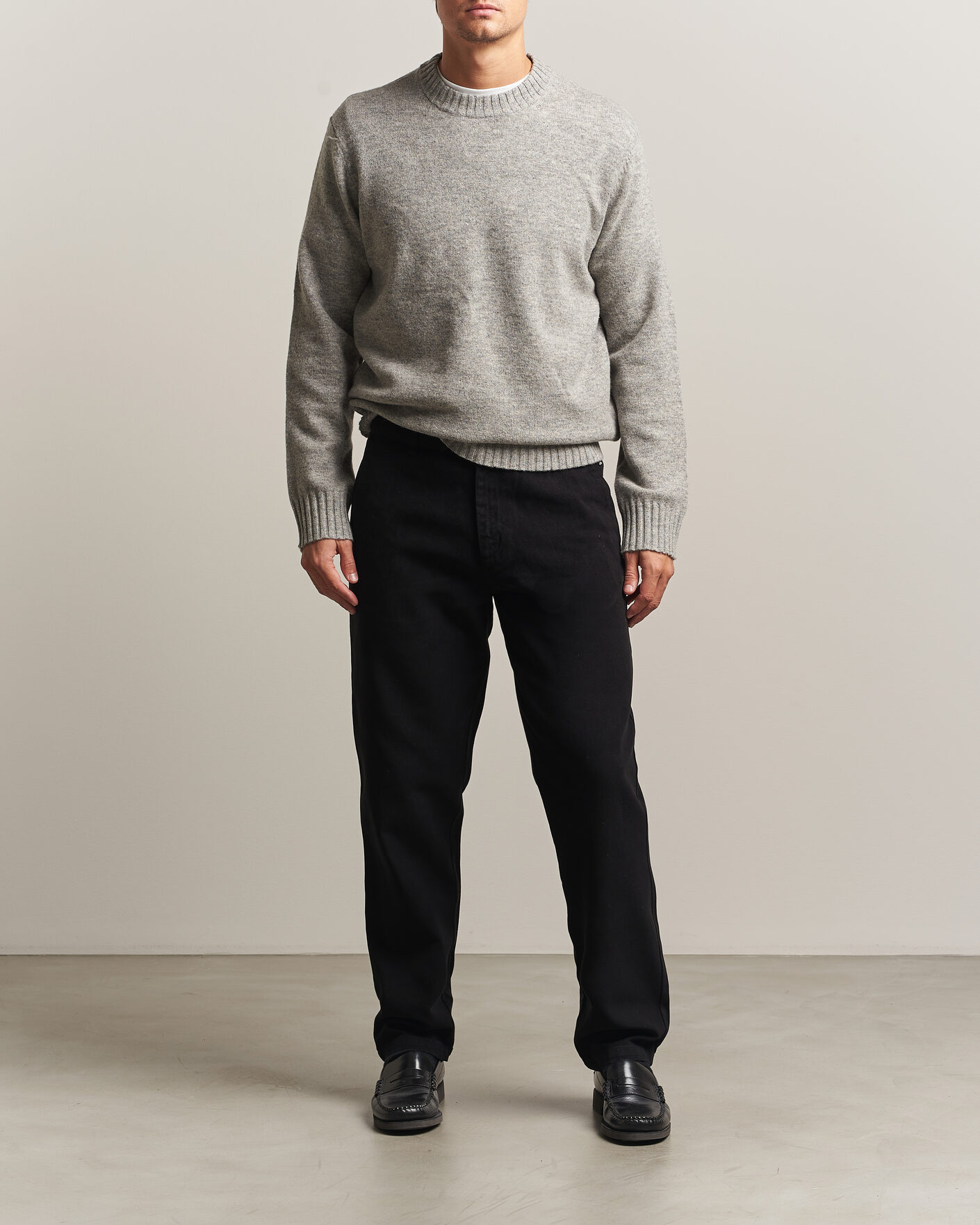 Hombres | Pantalones | A Day's March | Miller Cotton/Lyocell Trousers Black