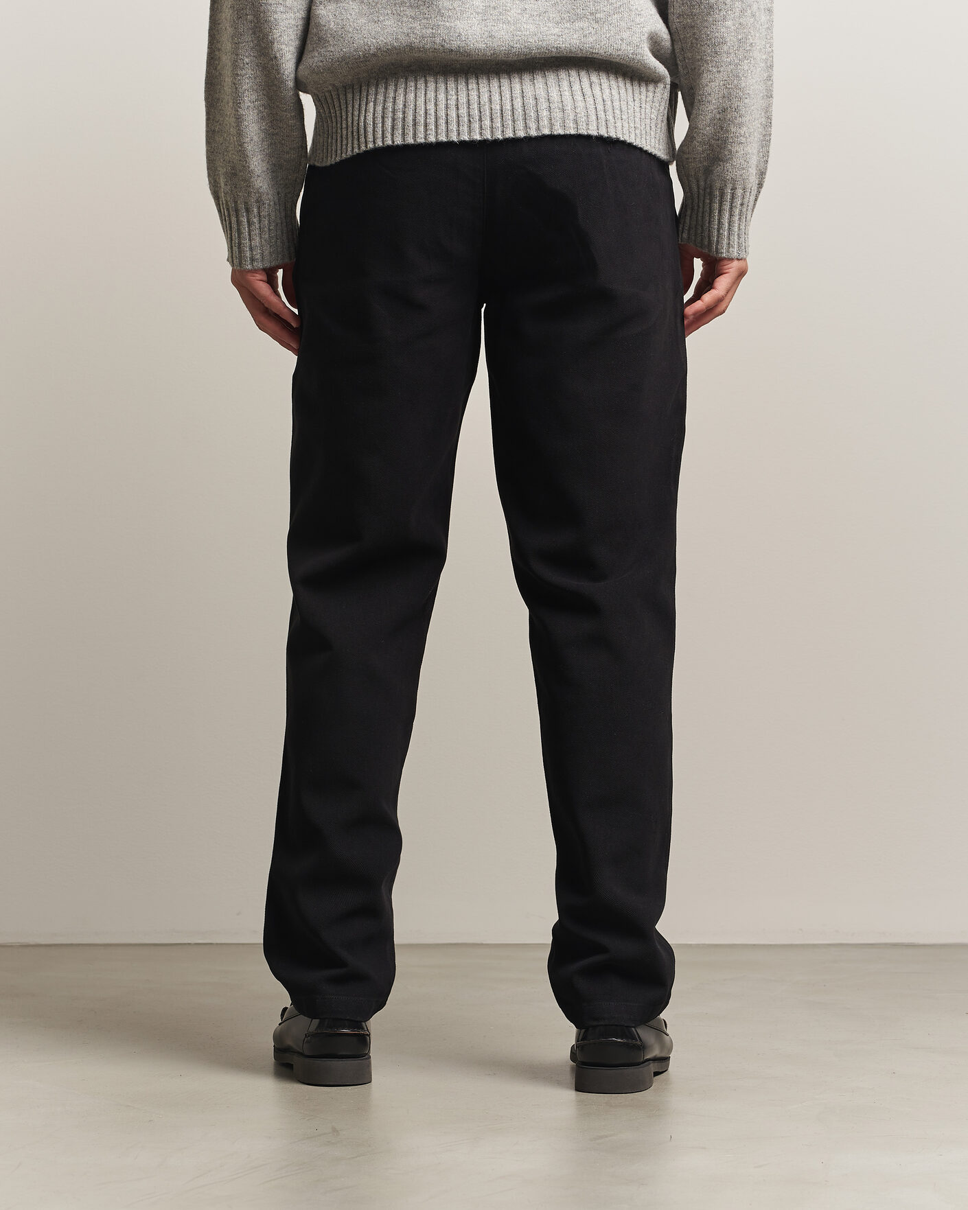 Hombres | Pantalones | A Day's March | Miller Cotton/Lyocell Trousers Black