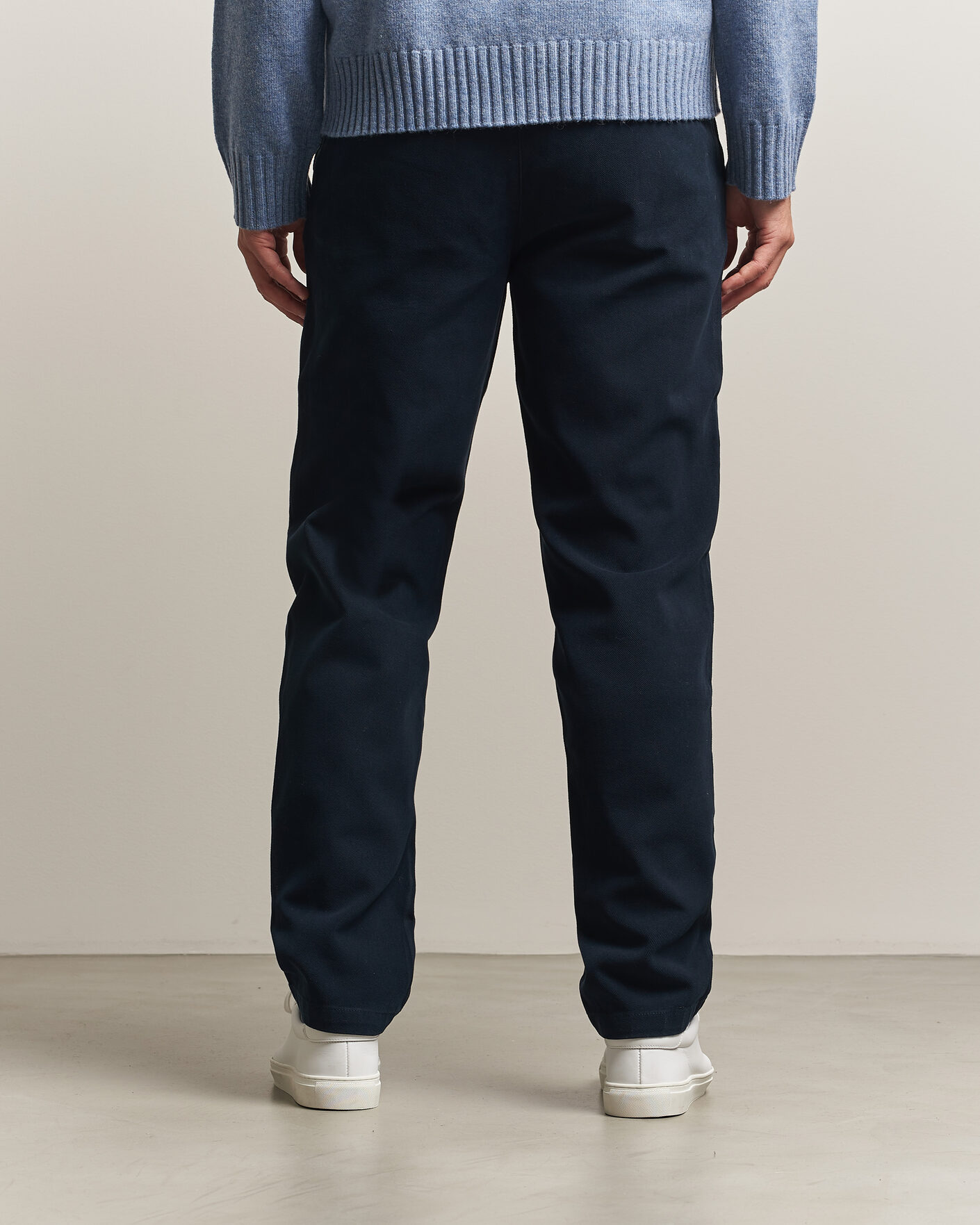 Hombres | Pantalones | A Day's March | Miller Cotton/Lyocell Trousers Navy