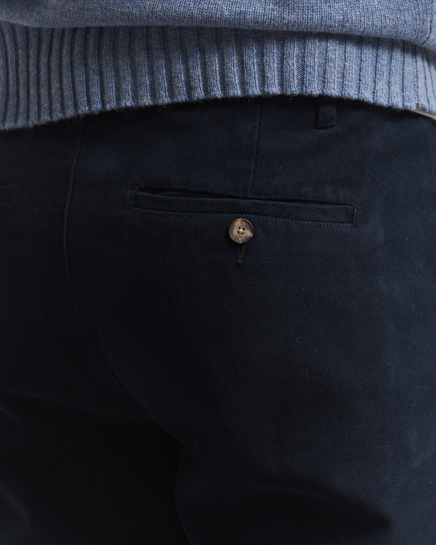 Hombres | Pantalones | A Day's March | Miller Cotton/Lyocell Trousers Navy