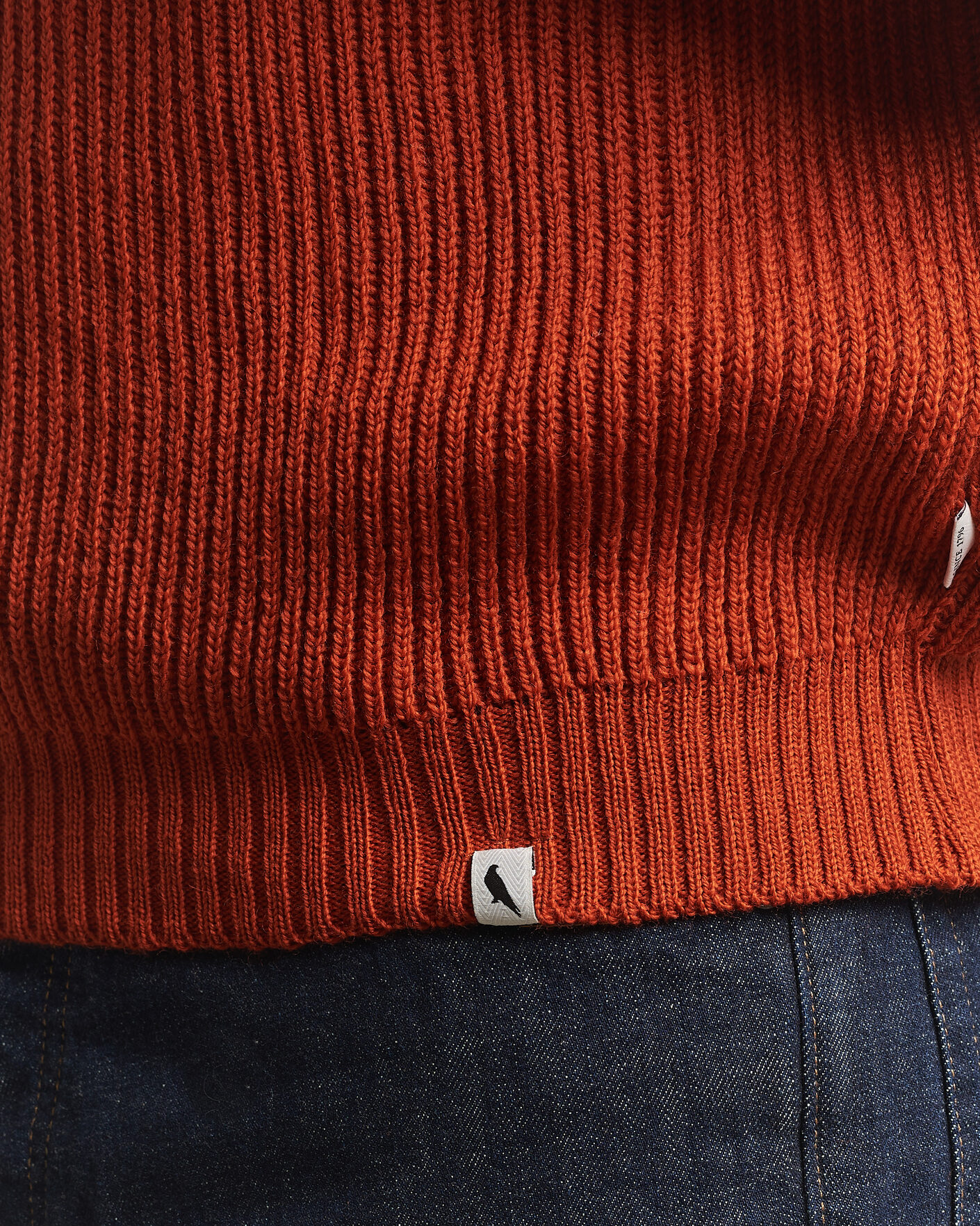 Hombres | Jerséis y prendas de punto | Peregrine | Ford Knitted Wool Jumper Orange