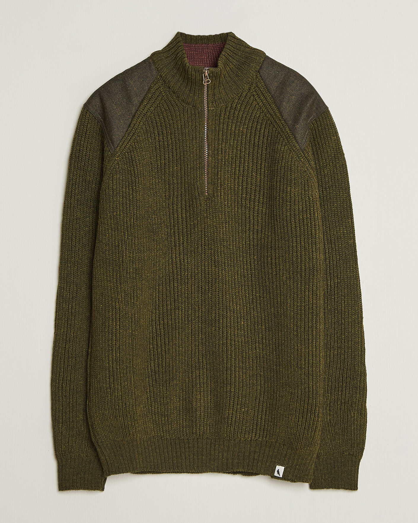 Hombres | Jerséis y prendas de punto | Peregrine | Foxton Quarter Zip Jumperr Olive