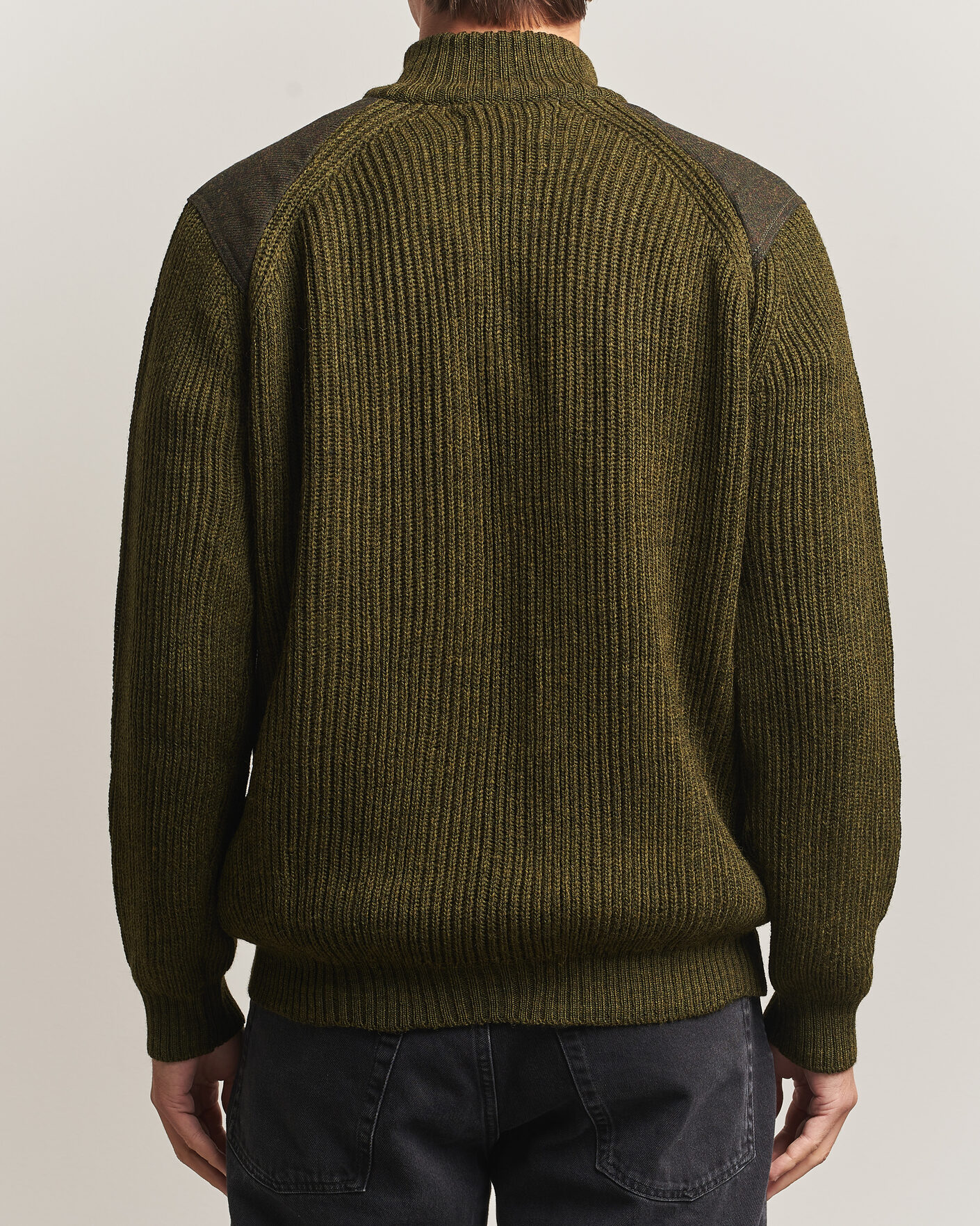 Hombres | Jerséis y prendas de punto | Peregrine | Foxton Quarter Zip Jumperr Olive