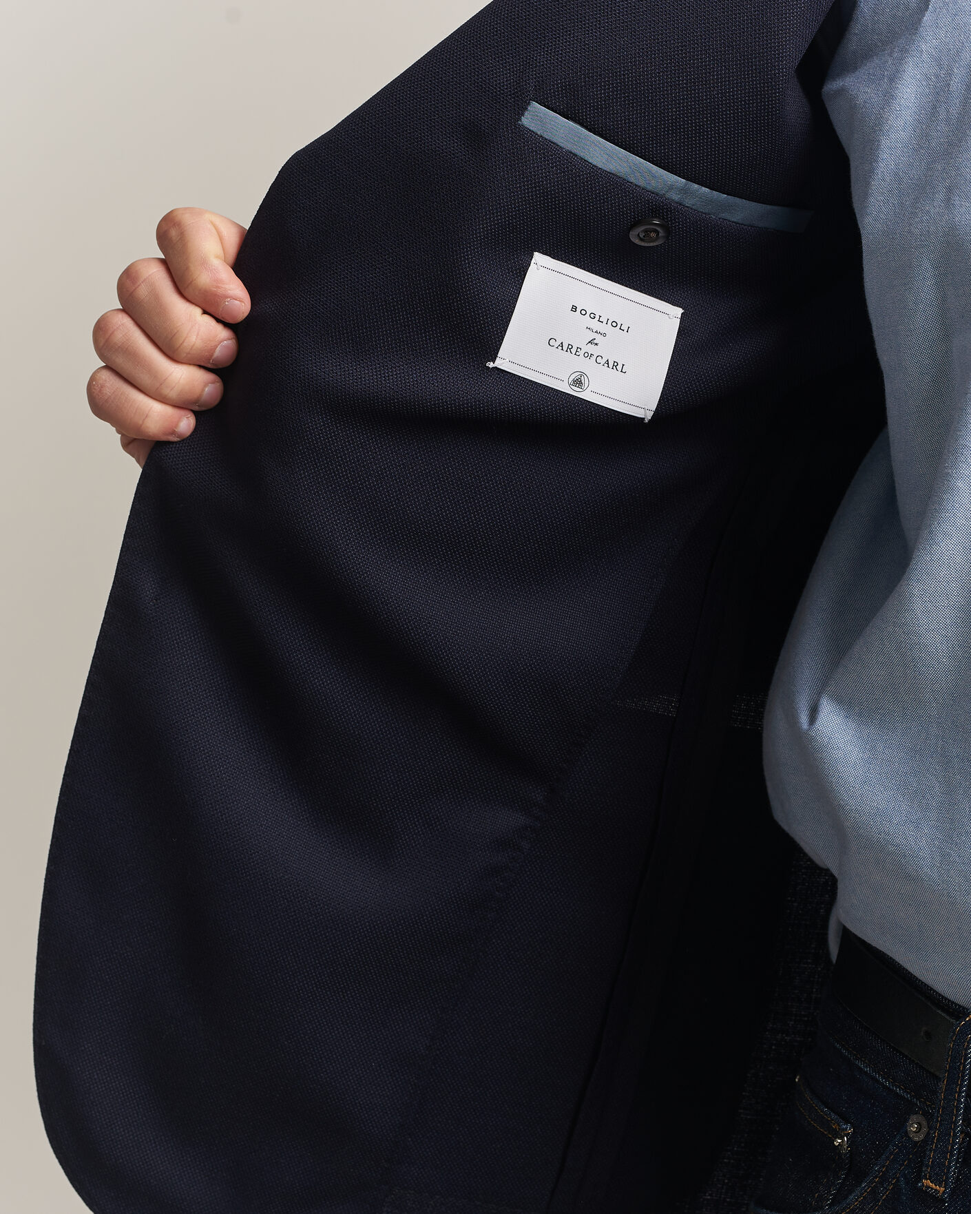 Hombres | Blazers | Boglioli for Care of Carl | Boglioli K Jacket Exclusive Hopsack Blazer Navy
