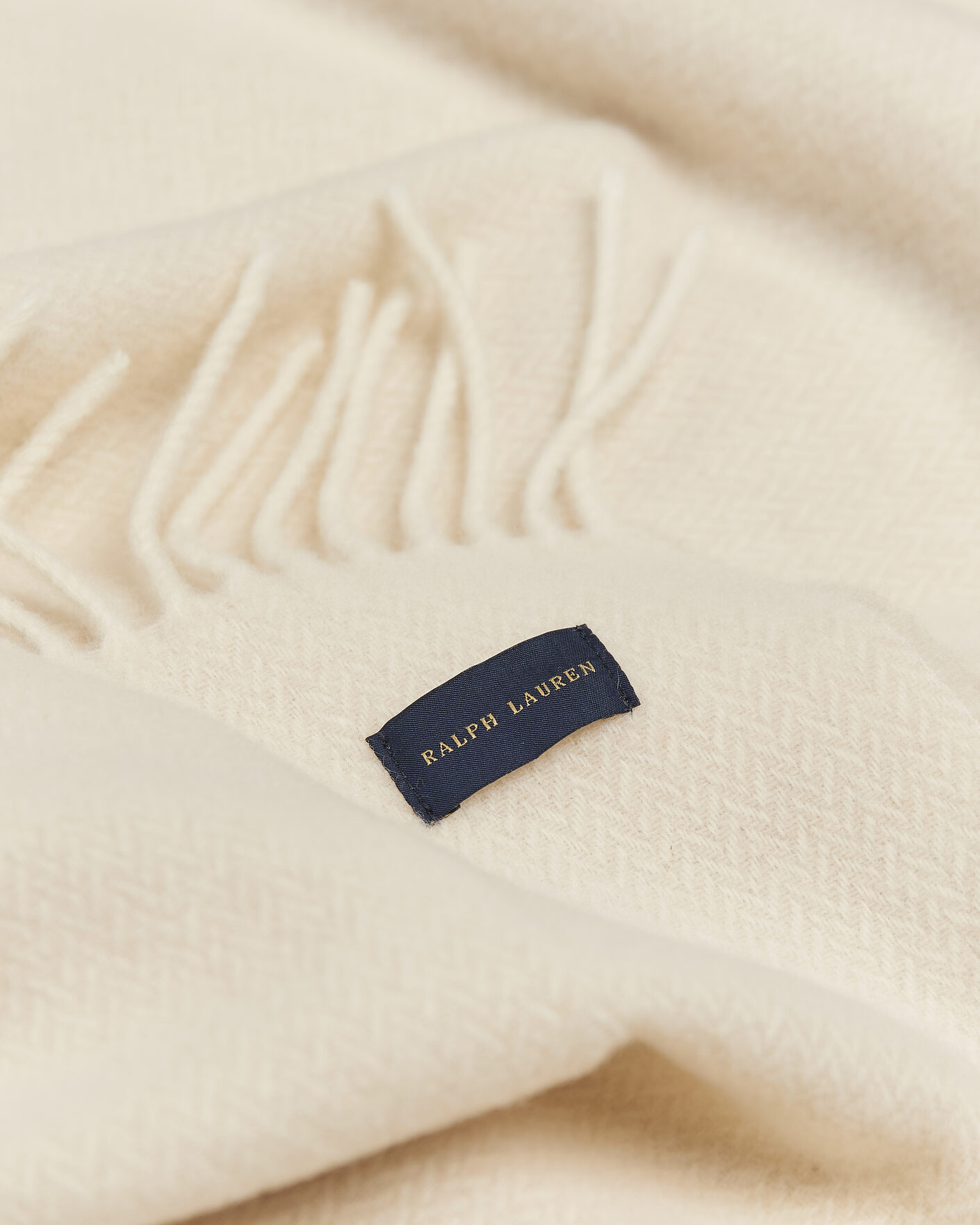 Hombres | Telas | Ralph Lauren Home | Jax Wool/Cashmere Throw Blanket True Cream