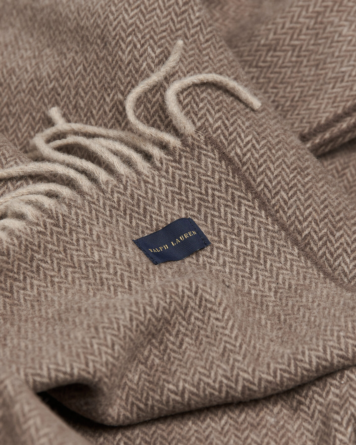 Hombres | Telas | Ralph Lauren Home | Jax Wool/Cashmere Throw Blanket Chocolate Brown