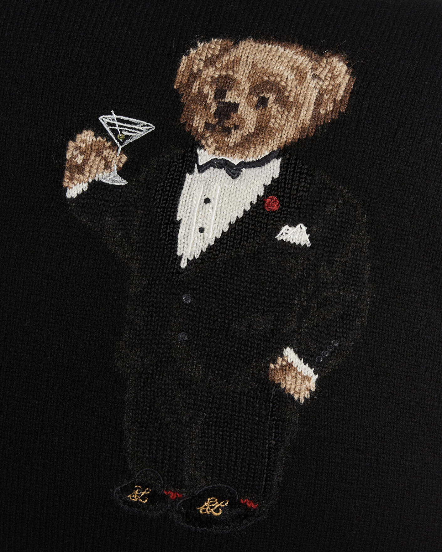 Hombres | Hogar | Ralph Lauren Home | Martini Bear Wool Pillow Black