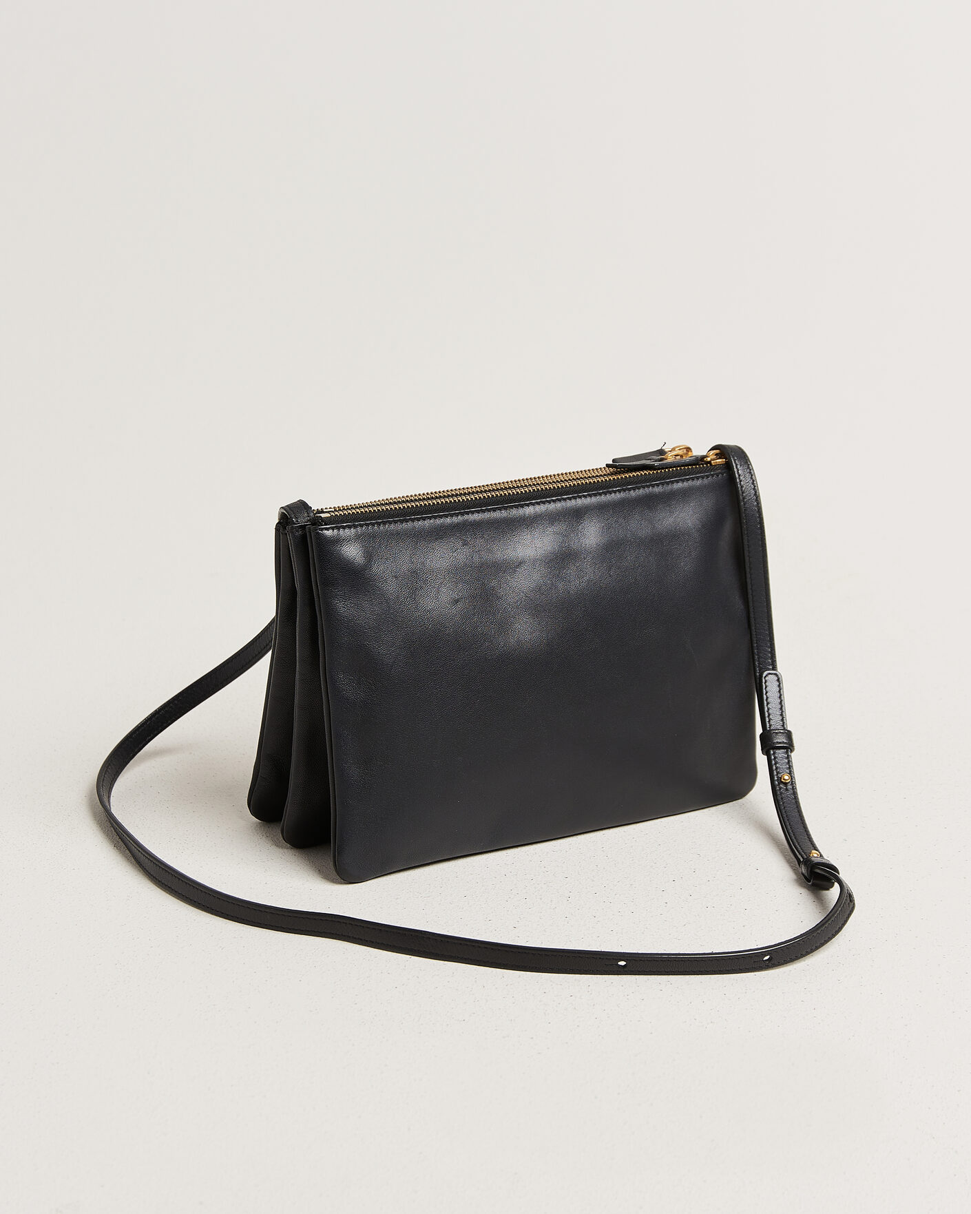 Hombres | Pre-Owned & Vintage Bags | Celine Pre-Owned | Trio Bag Medium Leather Black