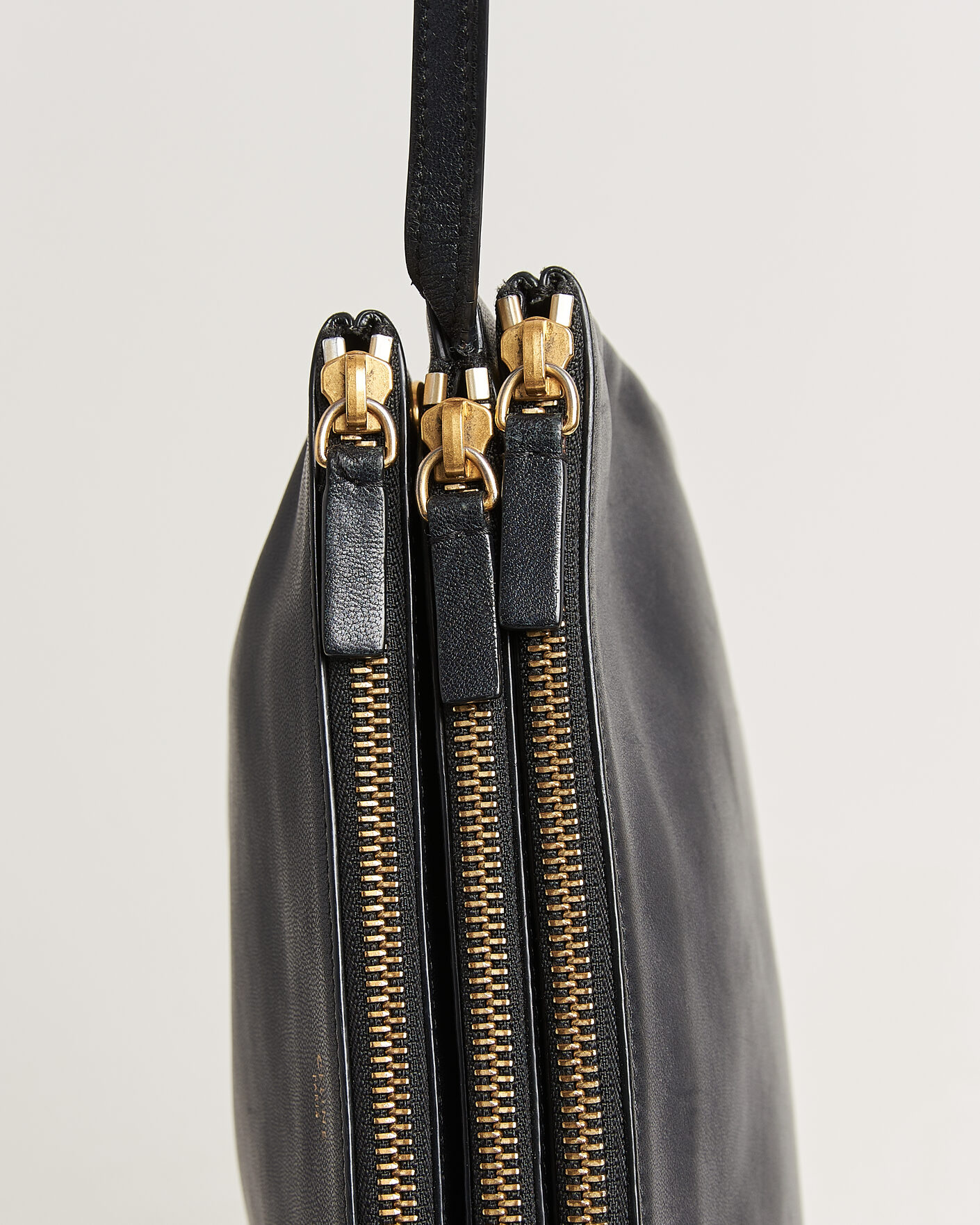 Hombres | Pre-Owned & Vintage Bags | Celine Pre-Owned | Trio Bag Medium Leather Black