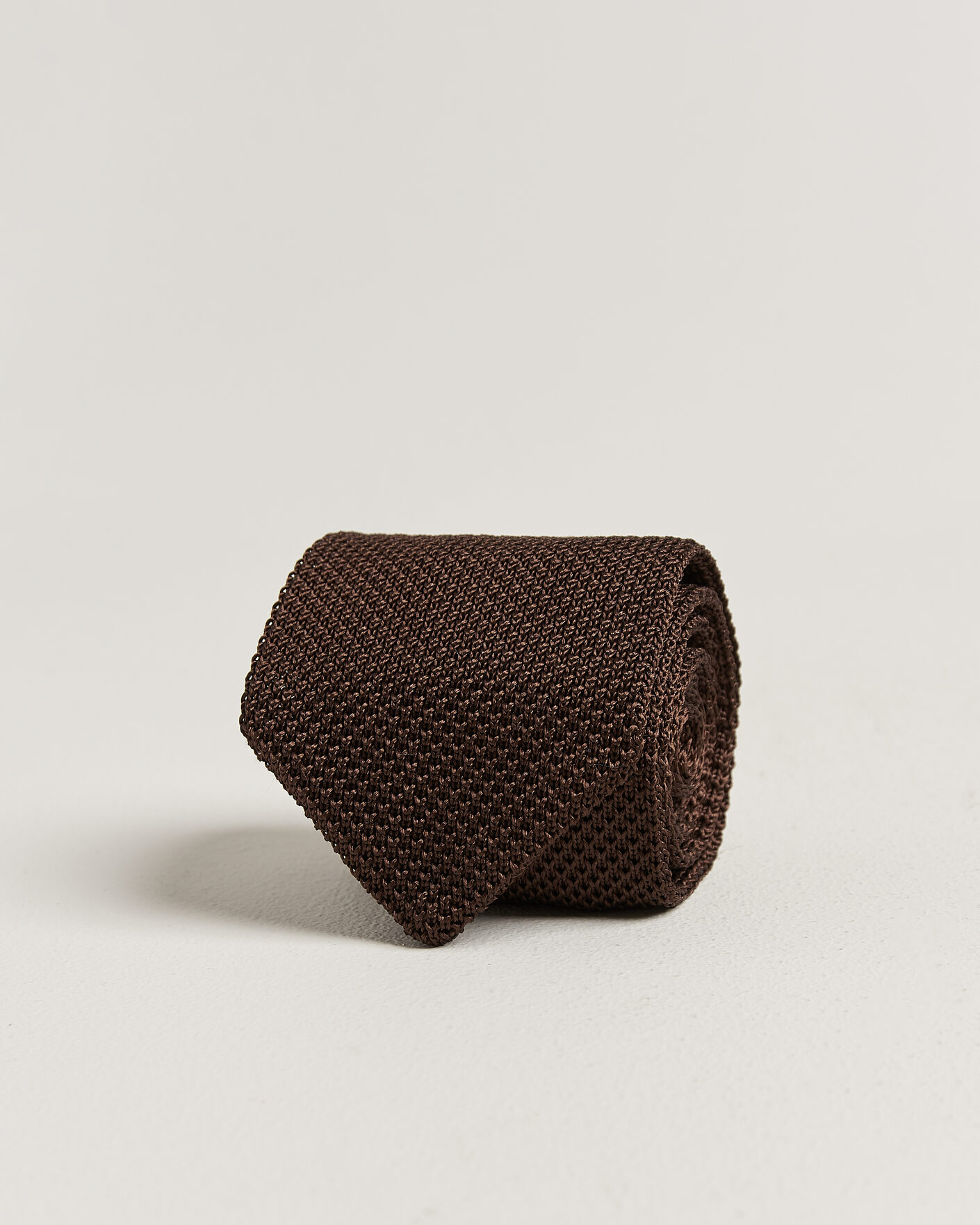 Hombres | Corbatas | Gant | Silk Knitted Tie Shadow Brown