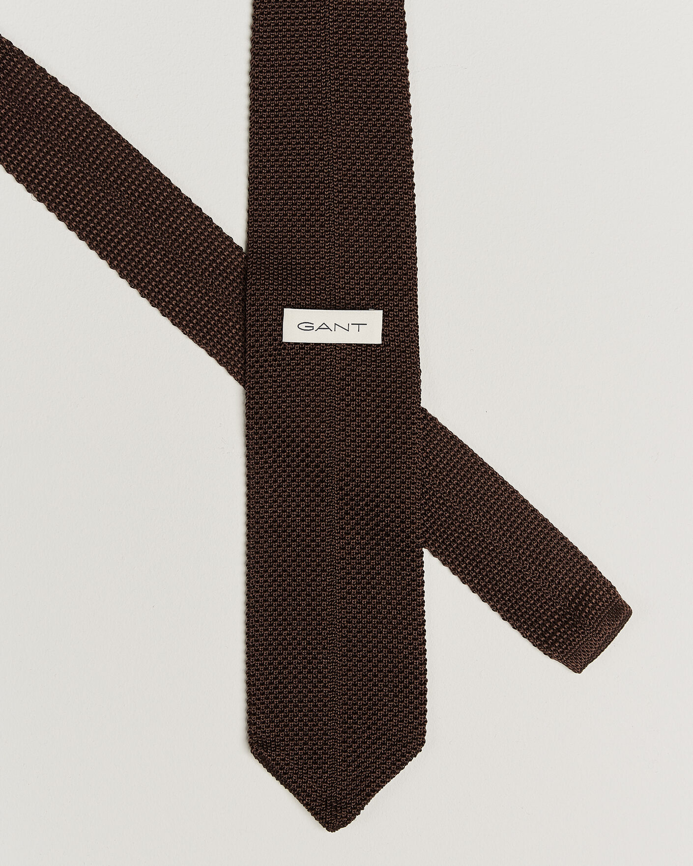 Hombres | Corbatas | Gant | Silk Knitted Tie Shadow Brown