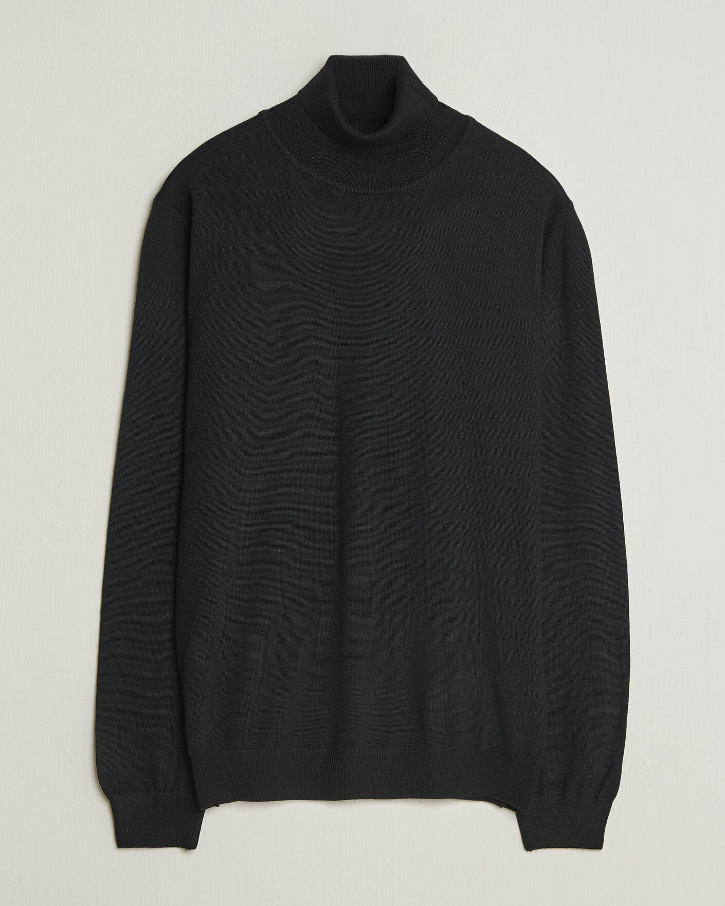 Hombres | Jerséis y prendas de punto | Filippa K | Merino Knitted Turtleneck Black