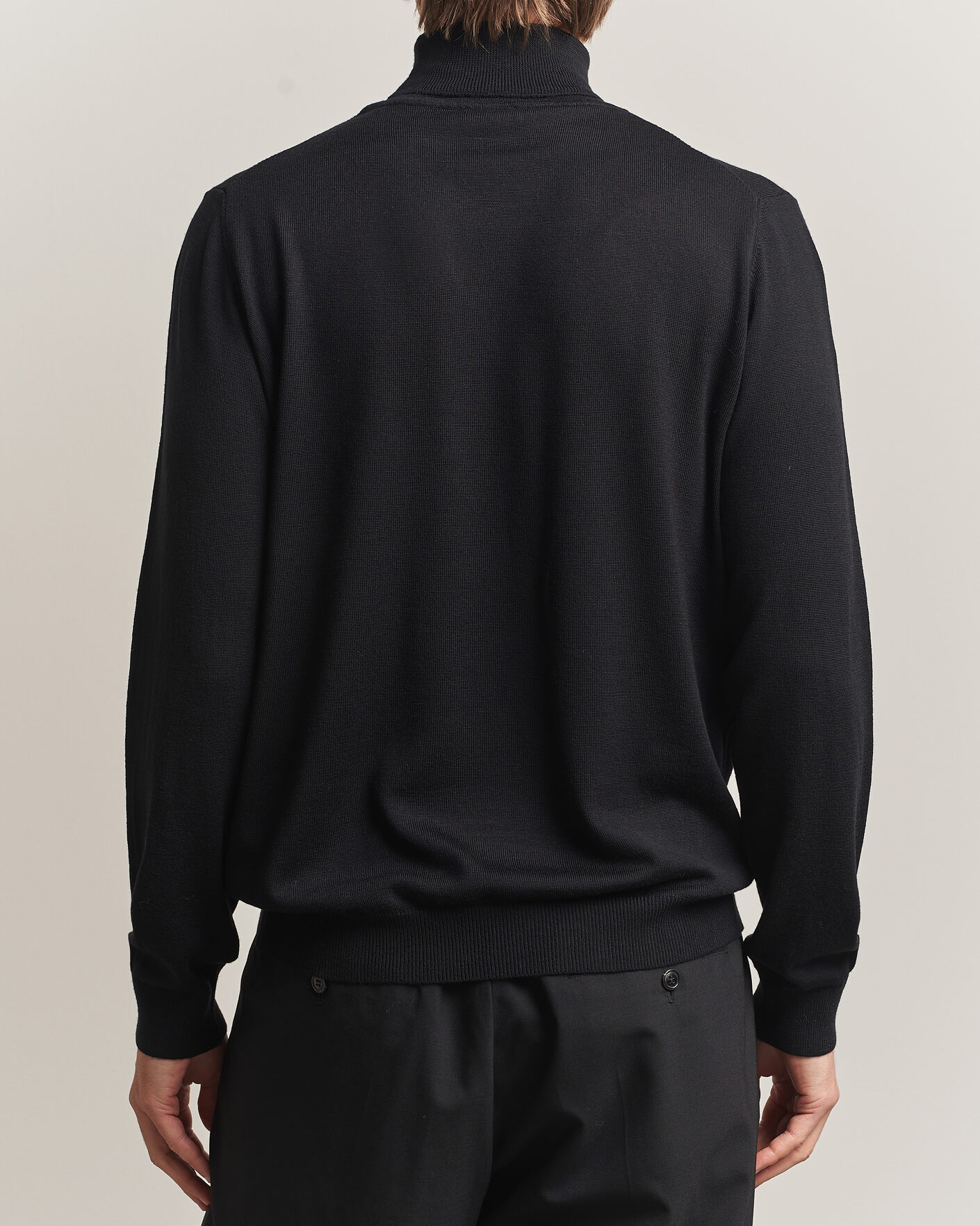 Hombres | Jerséis y prendas de punto | Filippa K | Merino Knitted Turtleneck Black
